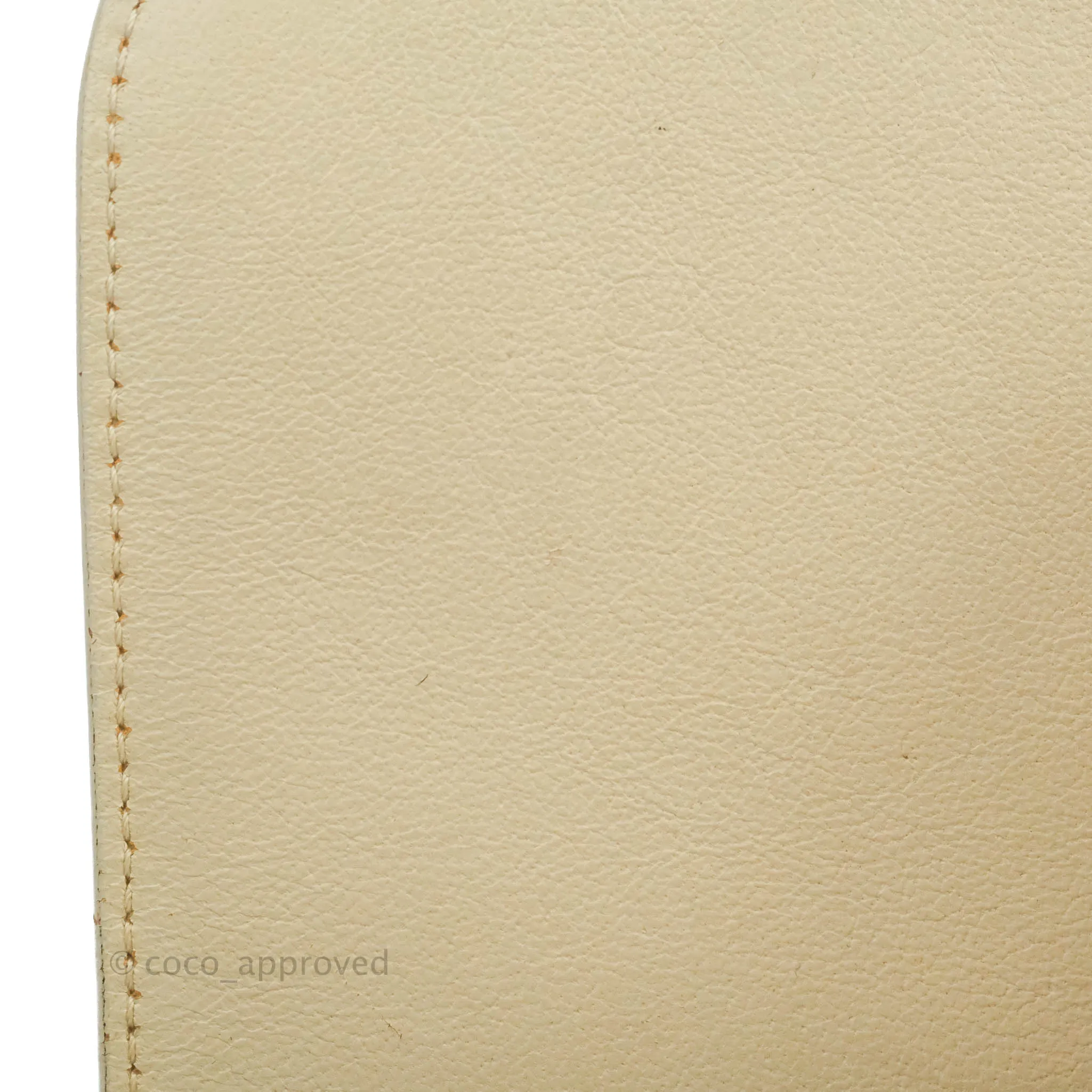 Celine Small Sleek Calfskin Tri-Color Trapeze Ivory