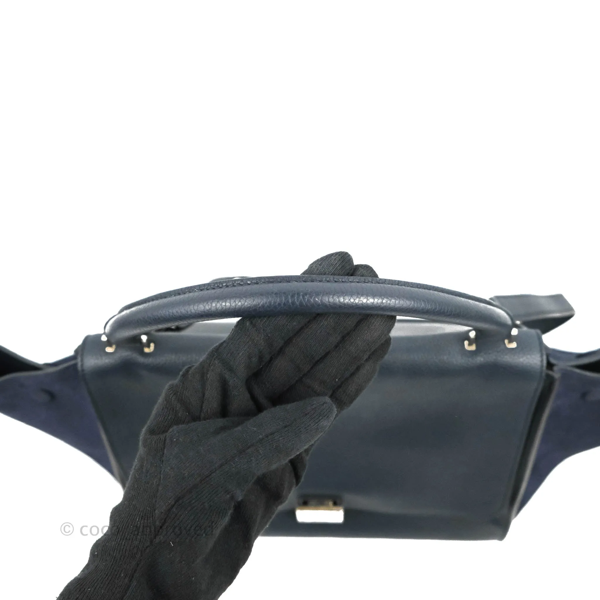 Celine Small Sleek Trapeze Navy Calfskin