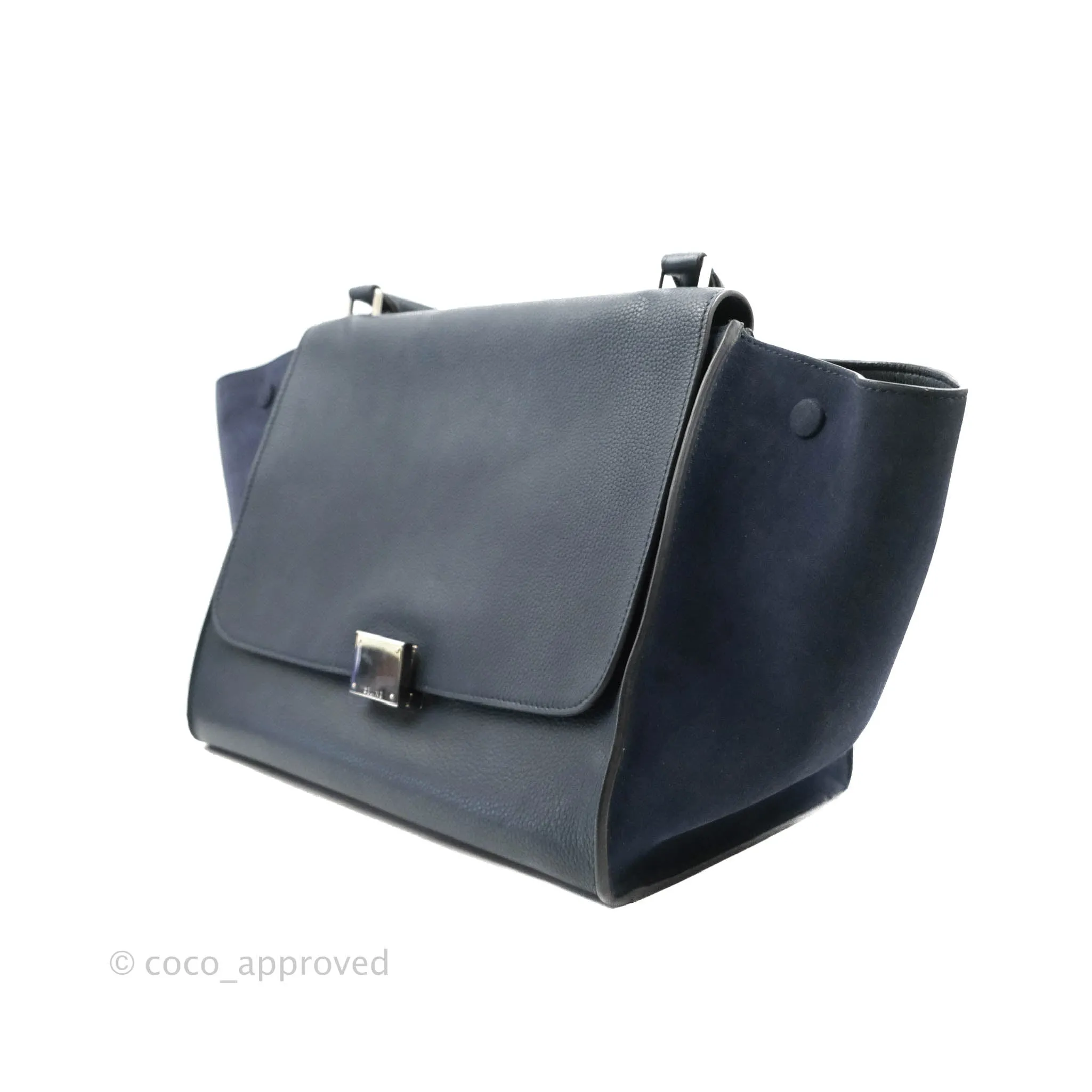 Celine Small Sleek Trapeze Navy Calfskin