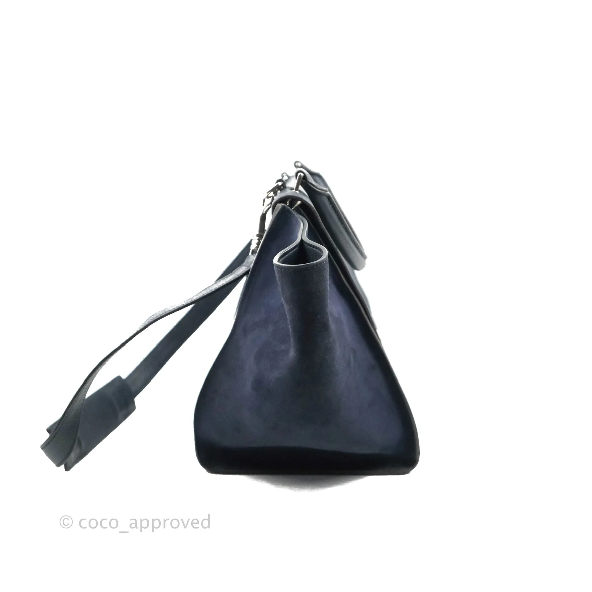 Celine Small Sleek Trapeze Navy Calfskin