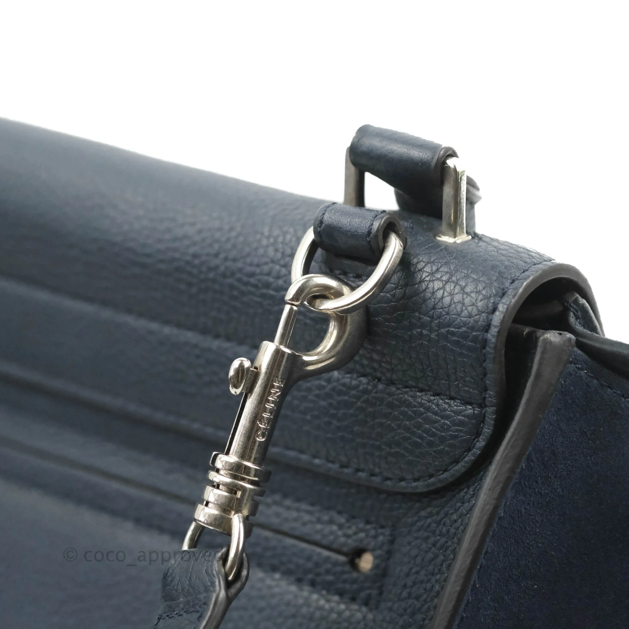 Celine Small Sleek Trapeze Navy Calfskin
