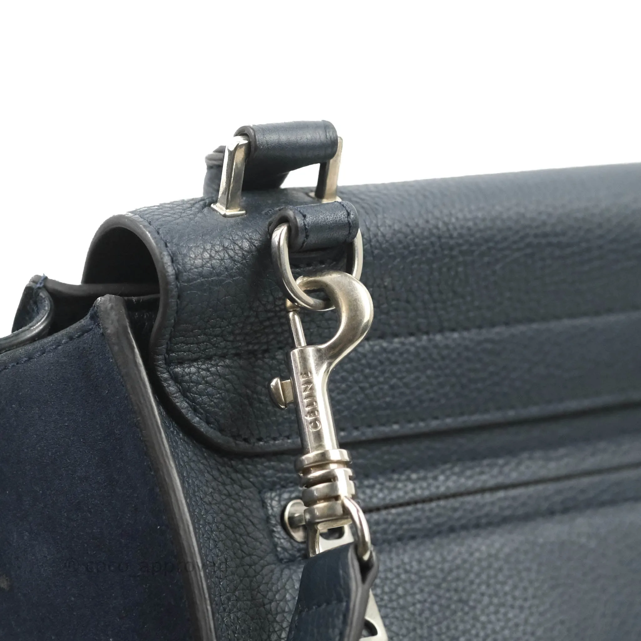 Celine Small Sleek Trapeze Navy Calfskin