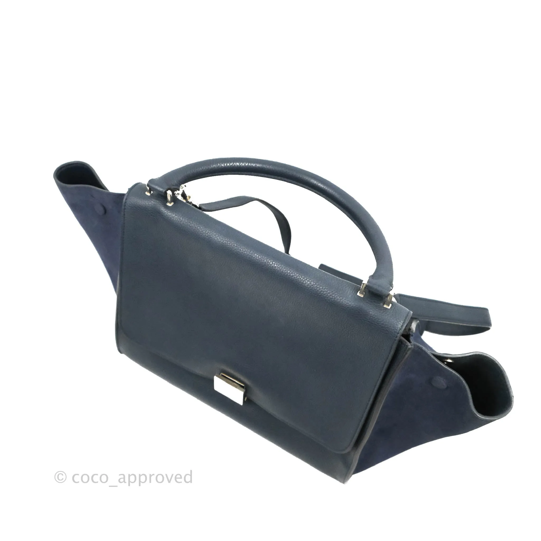 Celine Small Sleek Trapeze Navy Calfskin