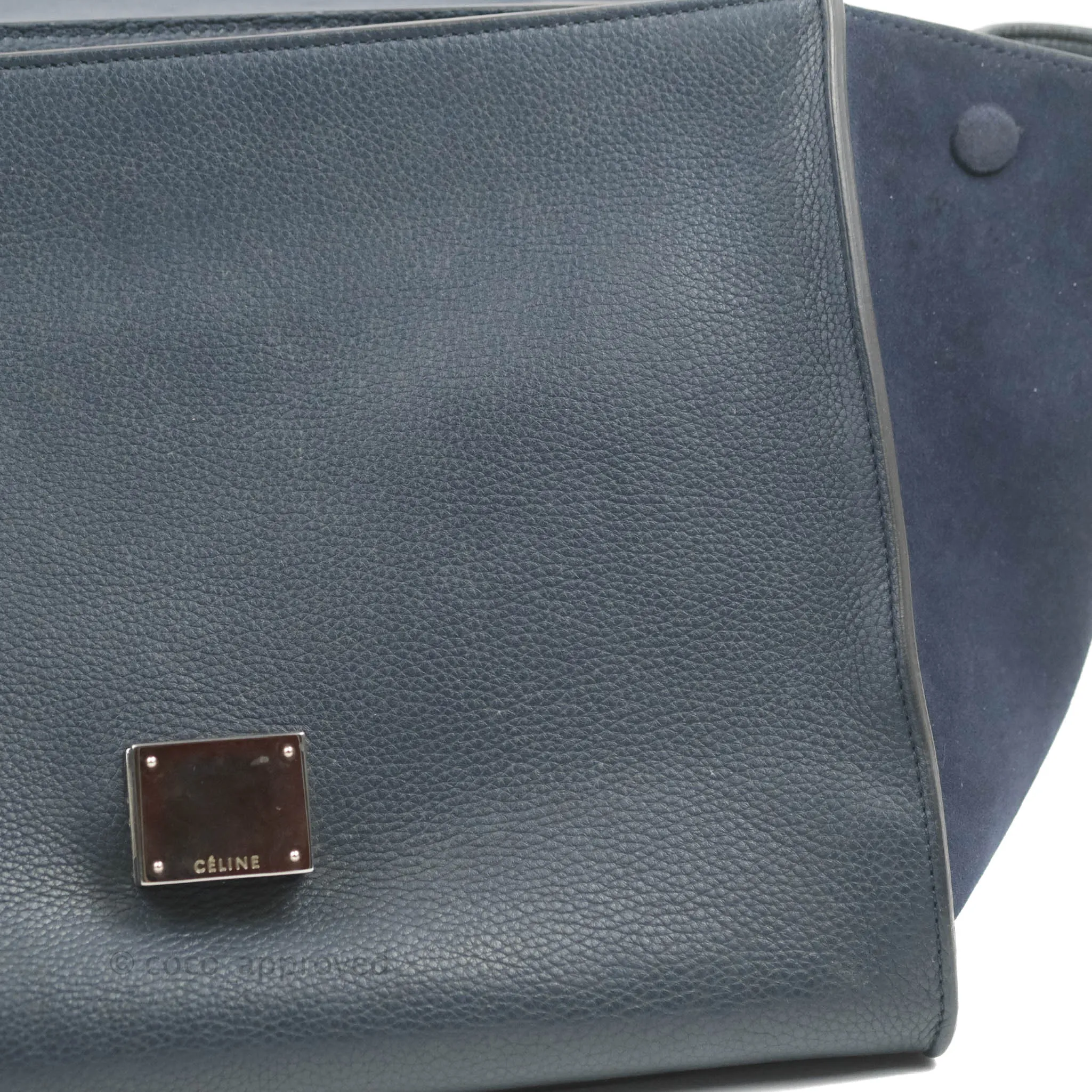 Celine Small Sleek Trapeze Navy Calfskin