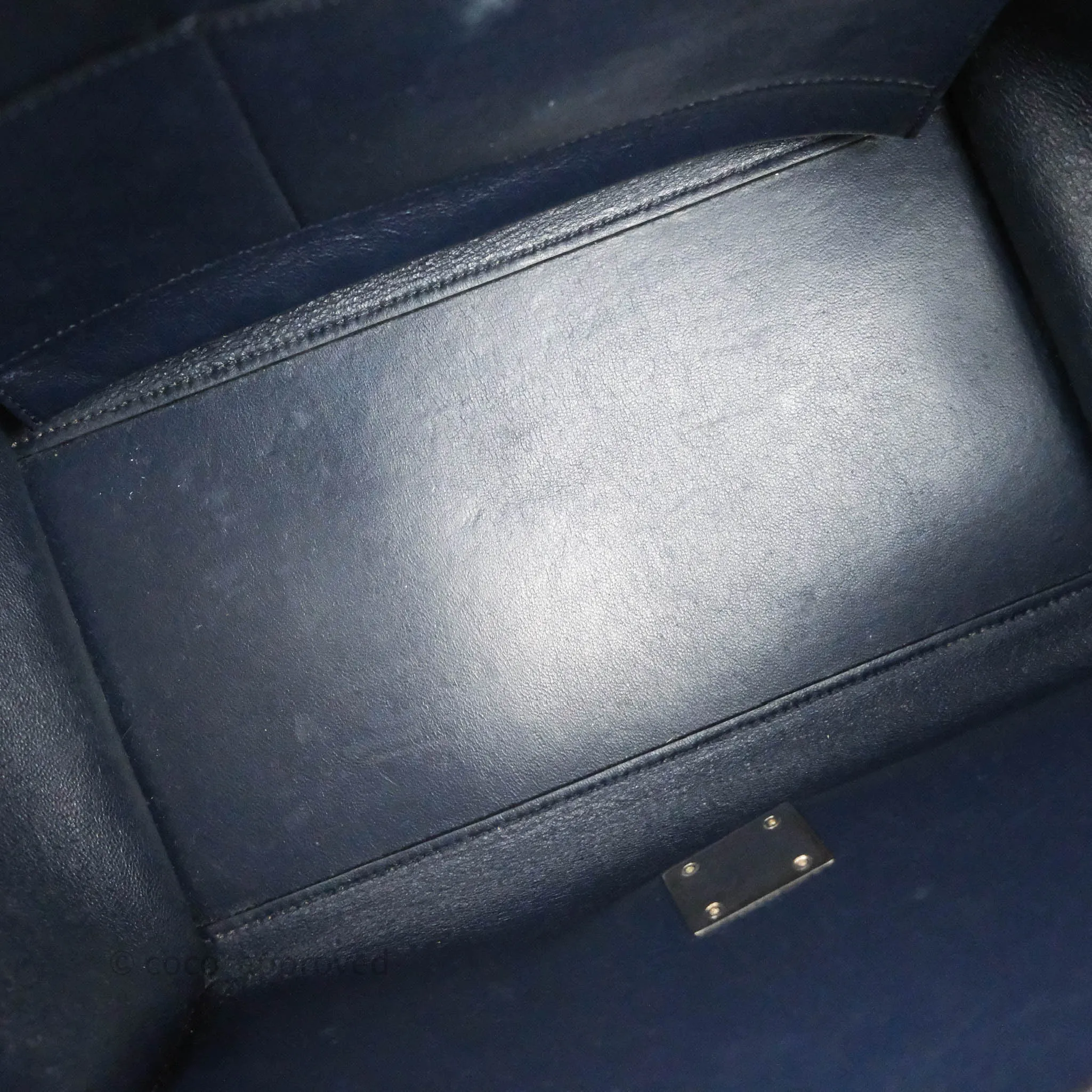 Celine Small Sleek Trapeze Navy Calfskin