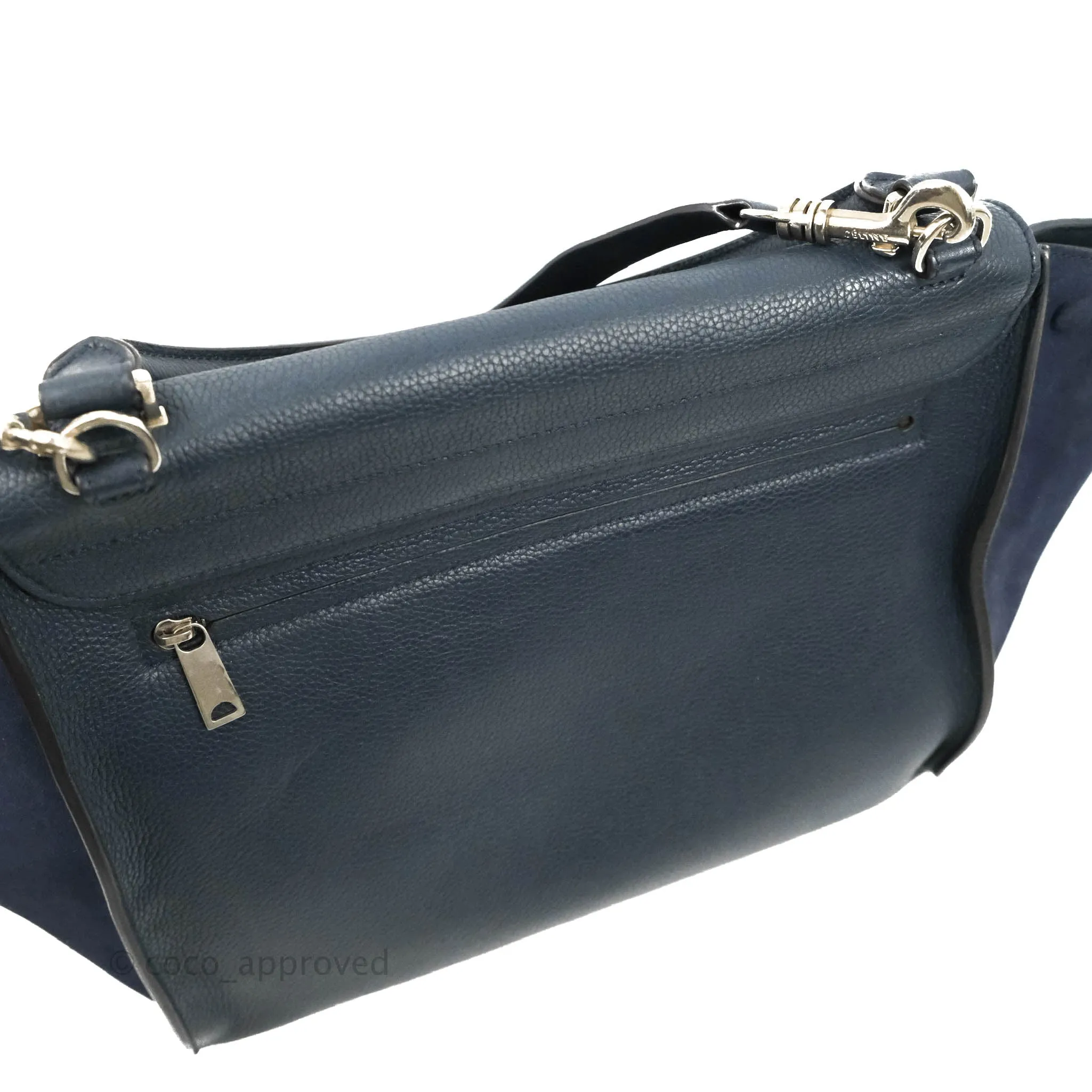 Celine Small Sleek Trapeze Navy Calfskin