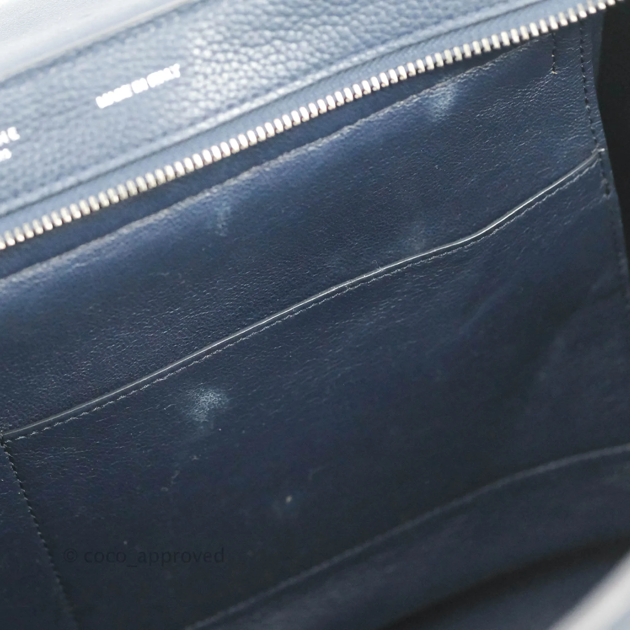 Celine Small Sleek Trapeze Navy Calfskin
