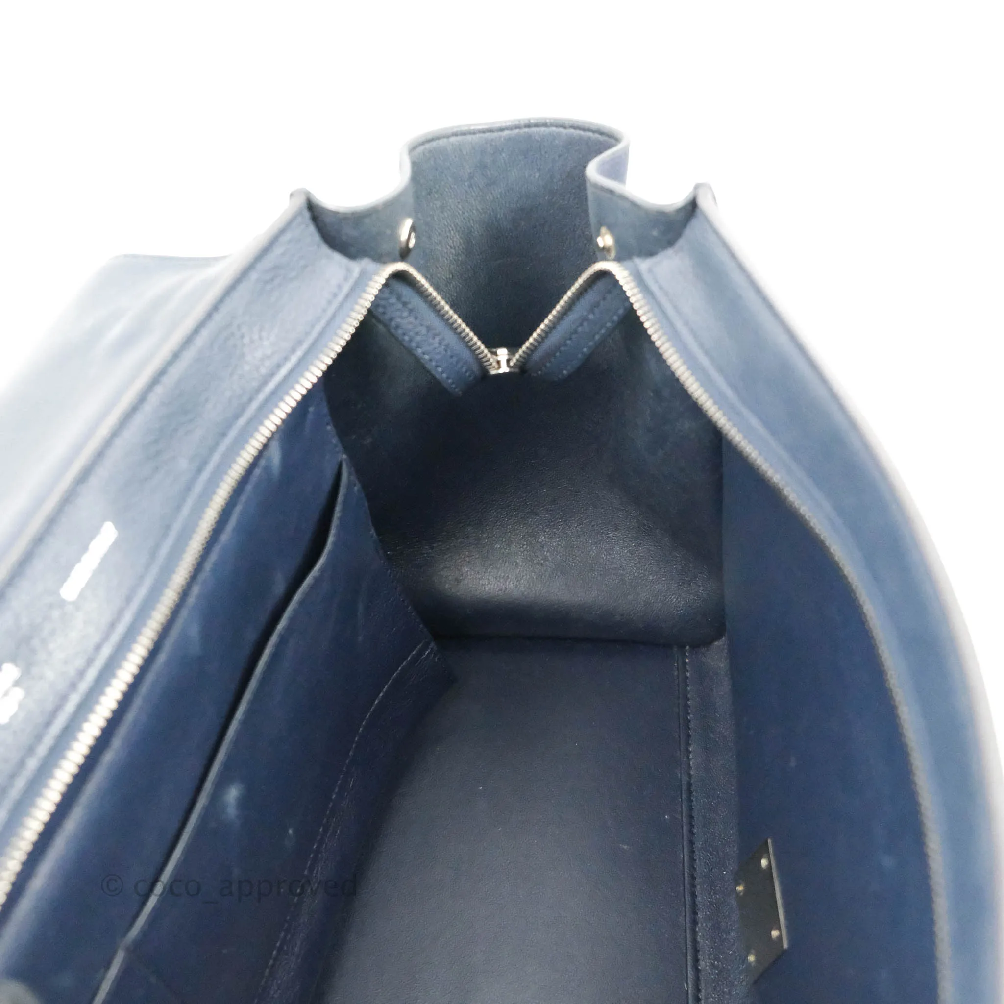 Celine Small Sleek Trapeze Navy Calfskin