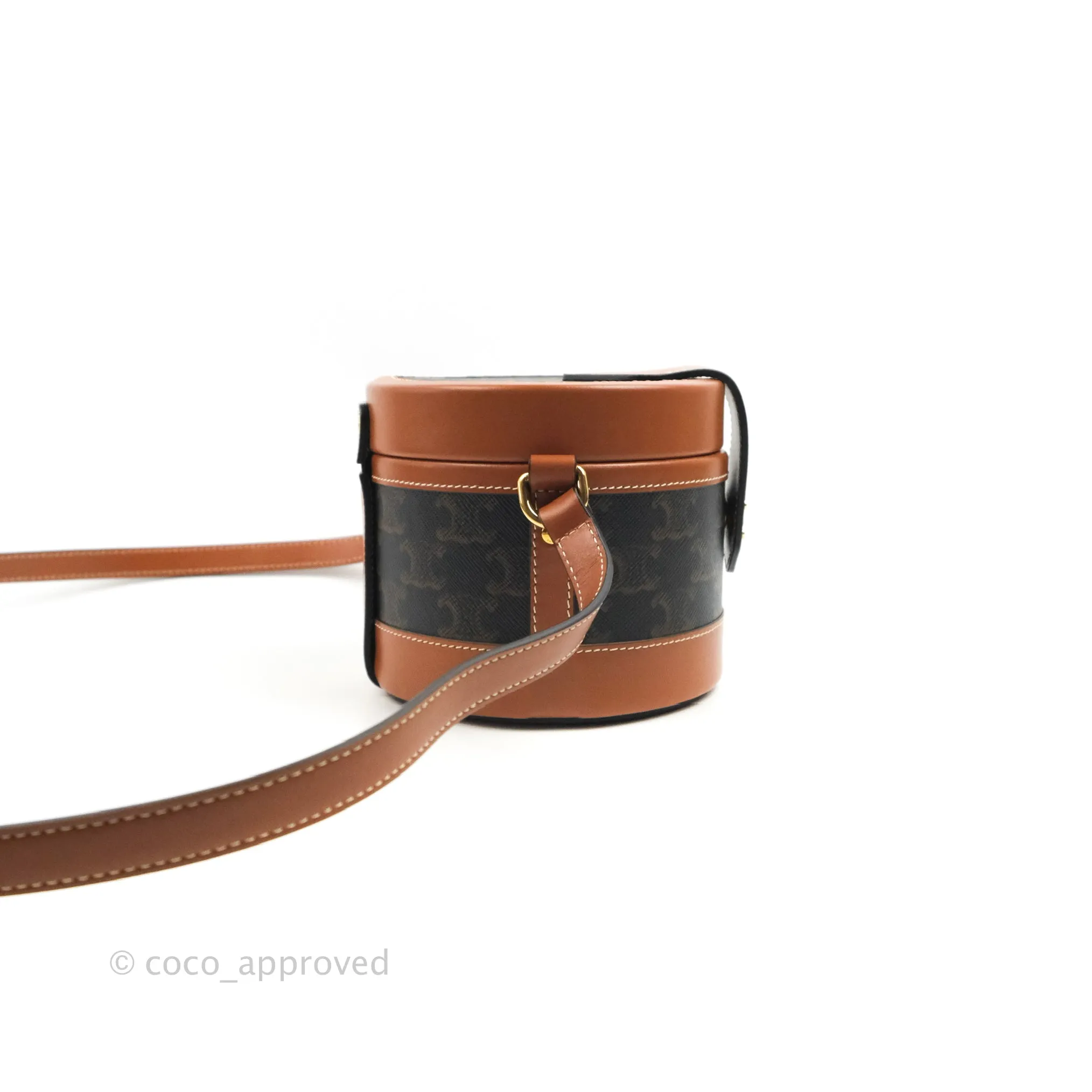 Celine Small Tambour Triomphe Canvas
