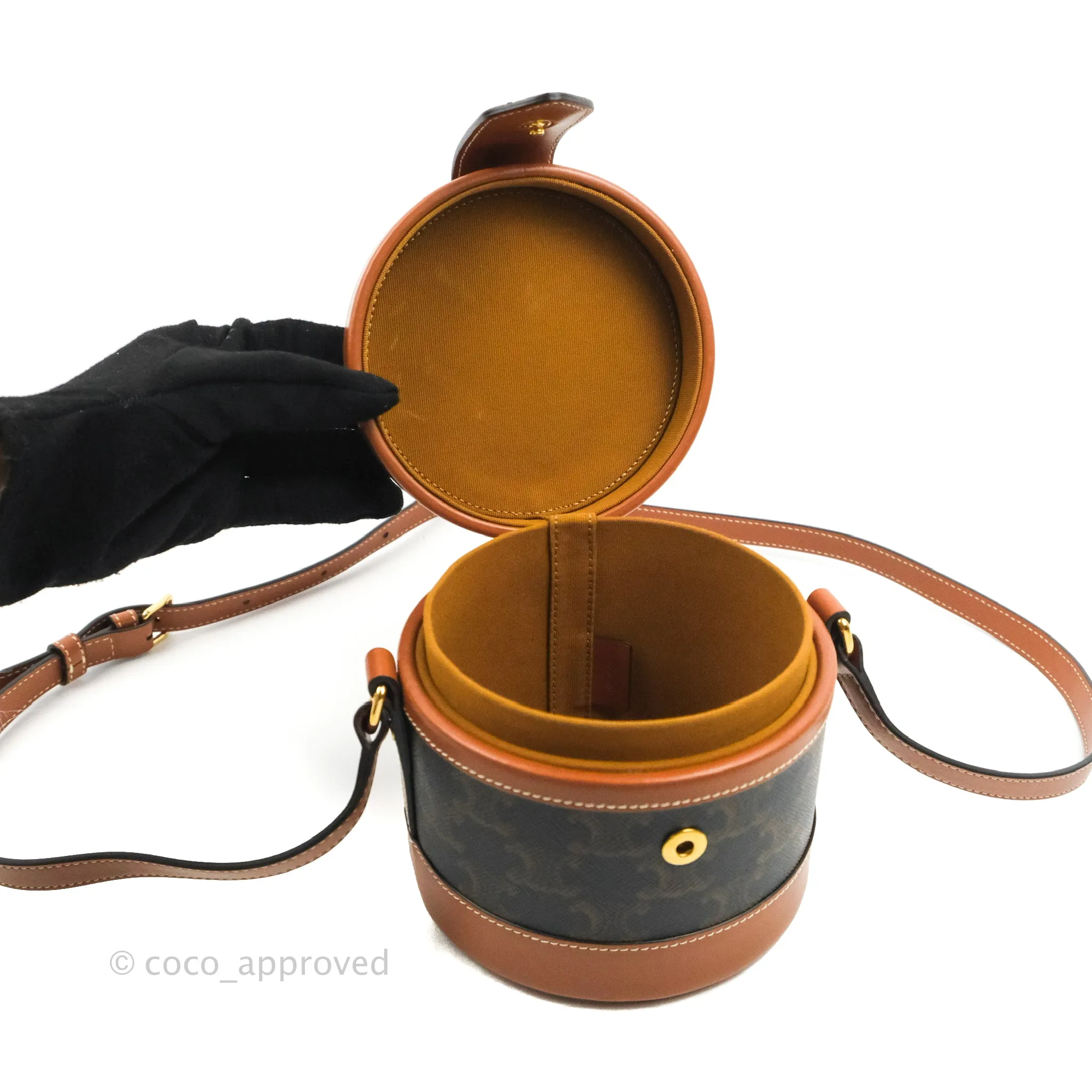 Celine Small Tambour Triomphe Canvas