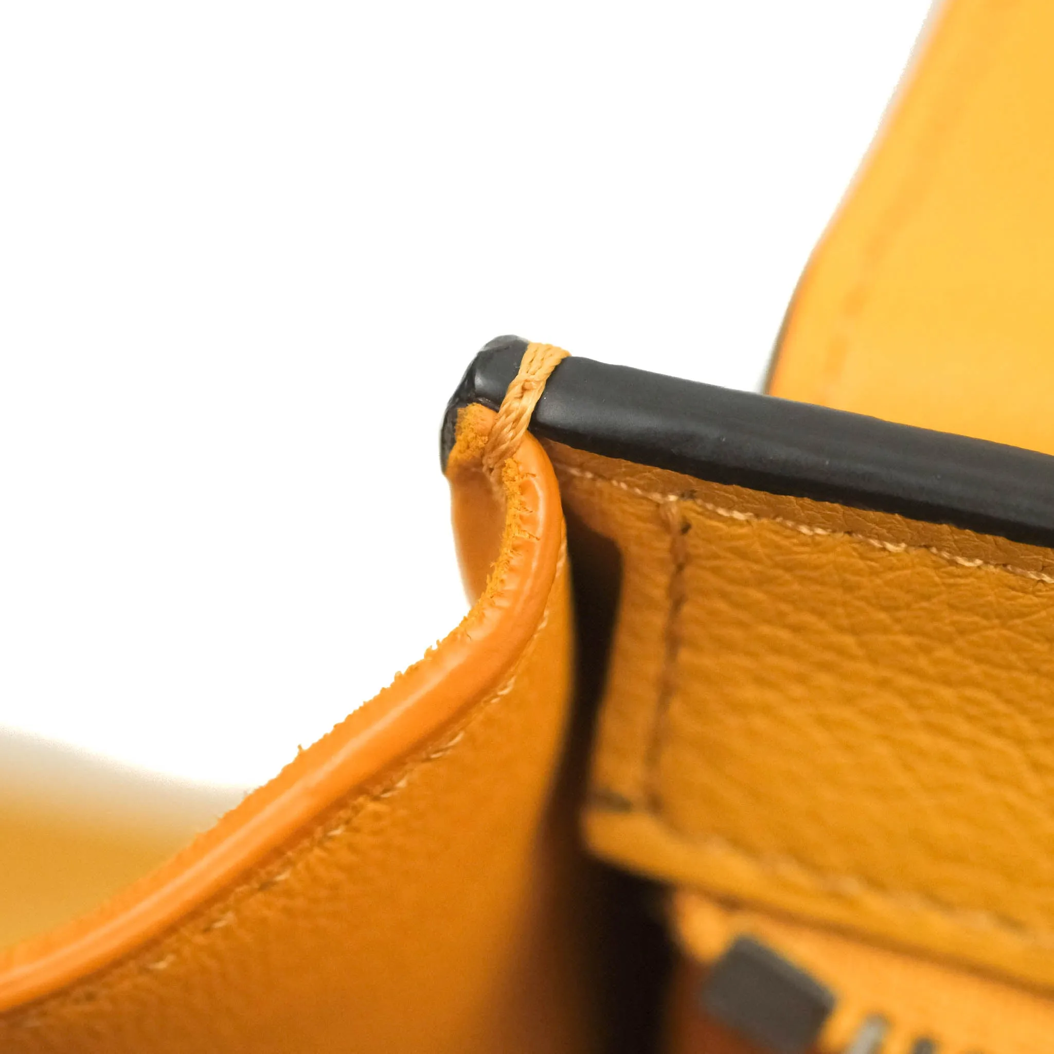 Celine Small Trapeze Bag Mustard Yellow Grained Calfskin