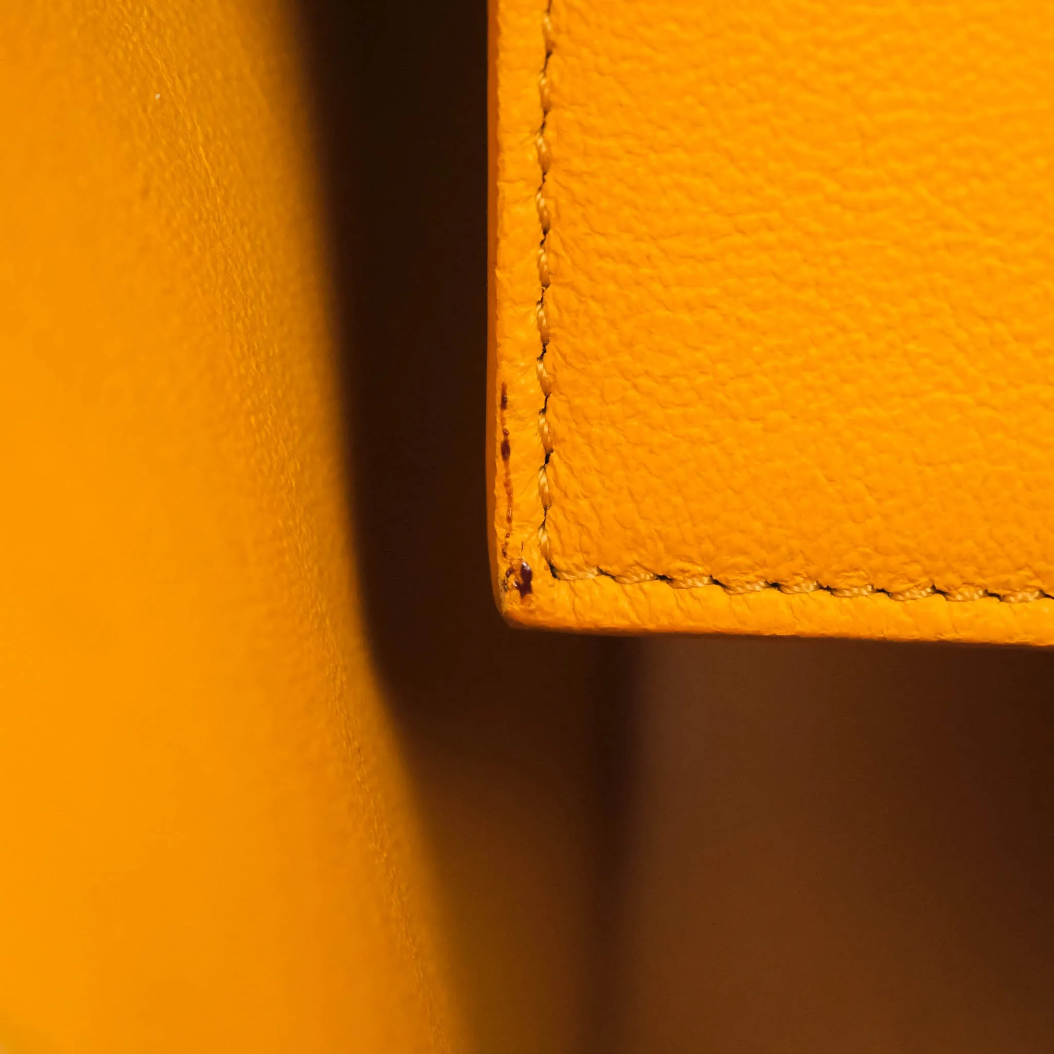 Celine Small Trapeze Bag Mustard Yellow Grained Calfskin
