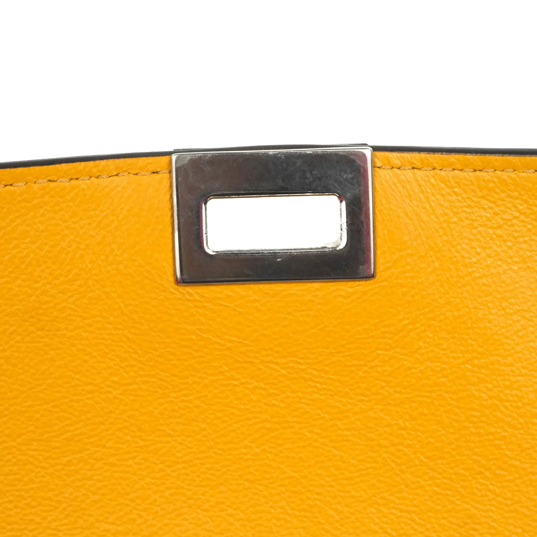 Celine Small Trapeze Bag Mustard Yellow Grained Calfskin