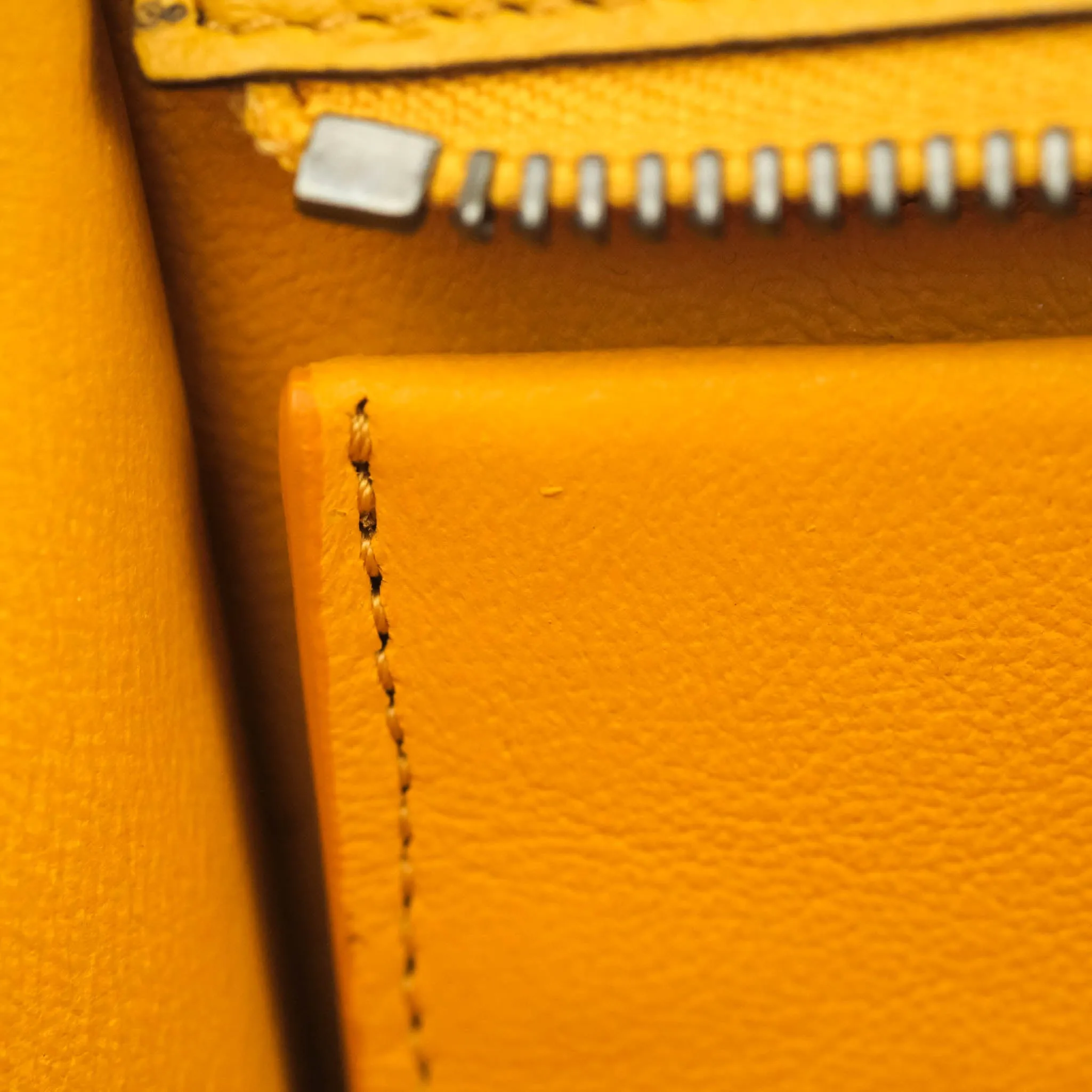 Celine Small Trapeze Bag Mustard Yellow Grained Calfskin