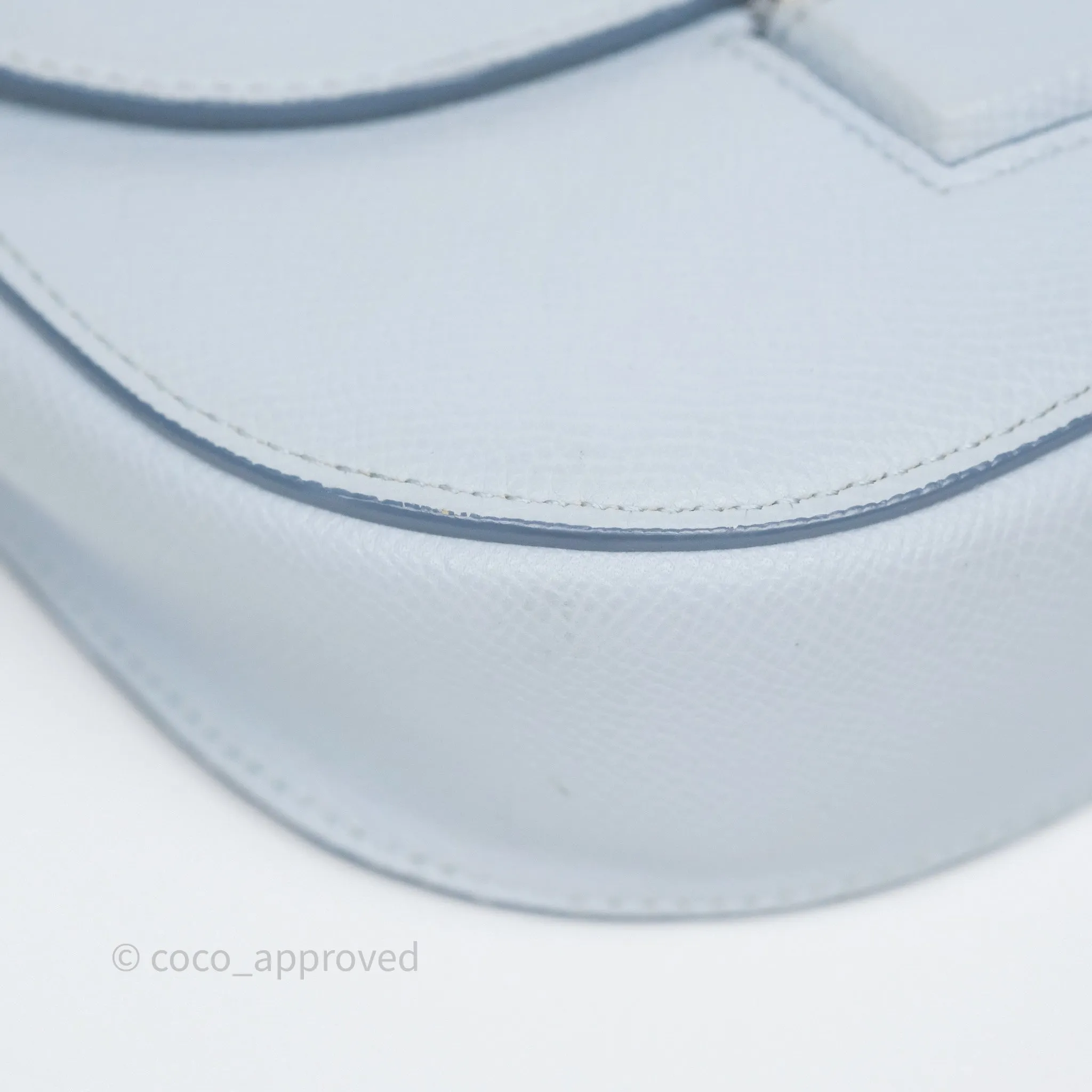 Celine Small Trotteur Bag Light Blue Grained Calfskin