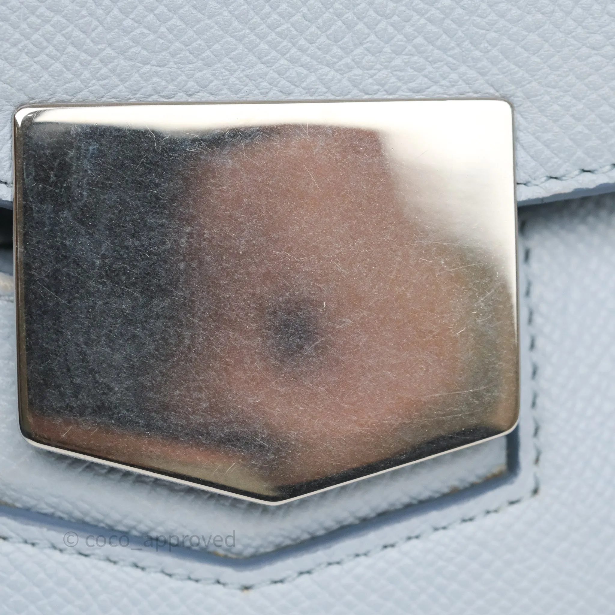 Celine Small Trotteur Bag Light Blue Grained Calfskin