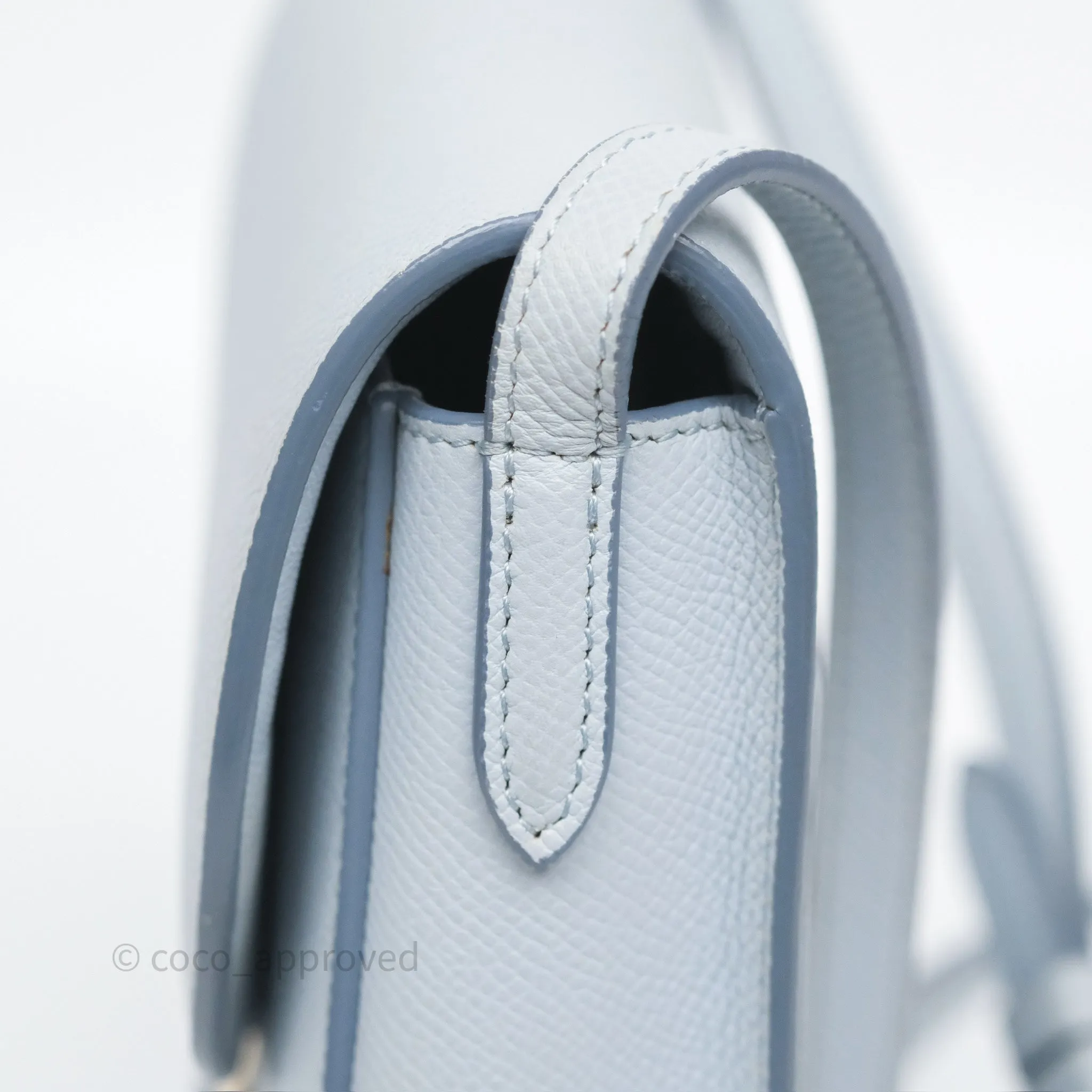 Celine Small Trotteur Bag Light Blue Grained Calfskin