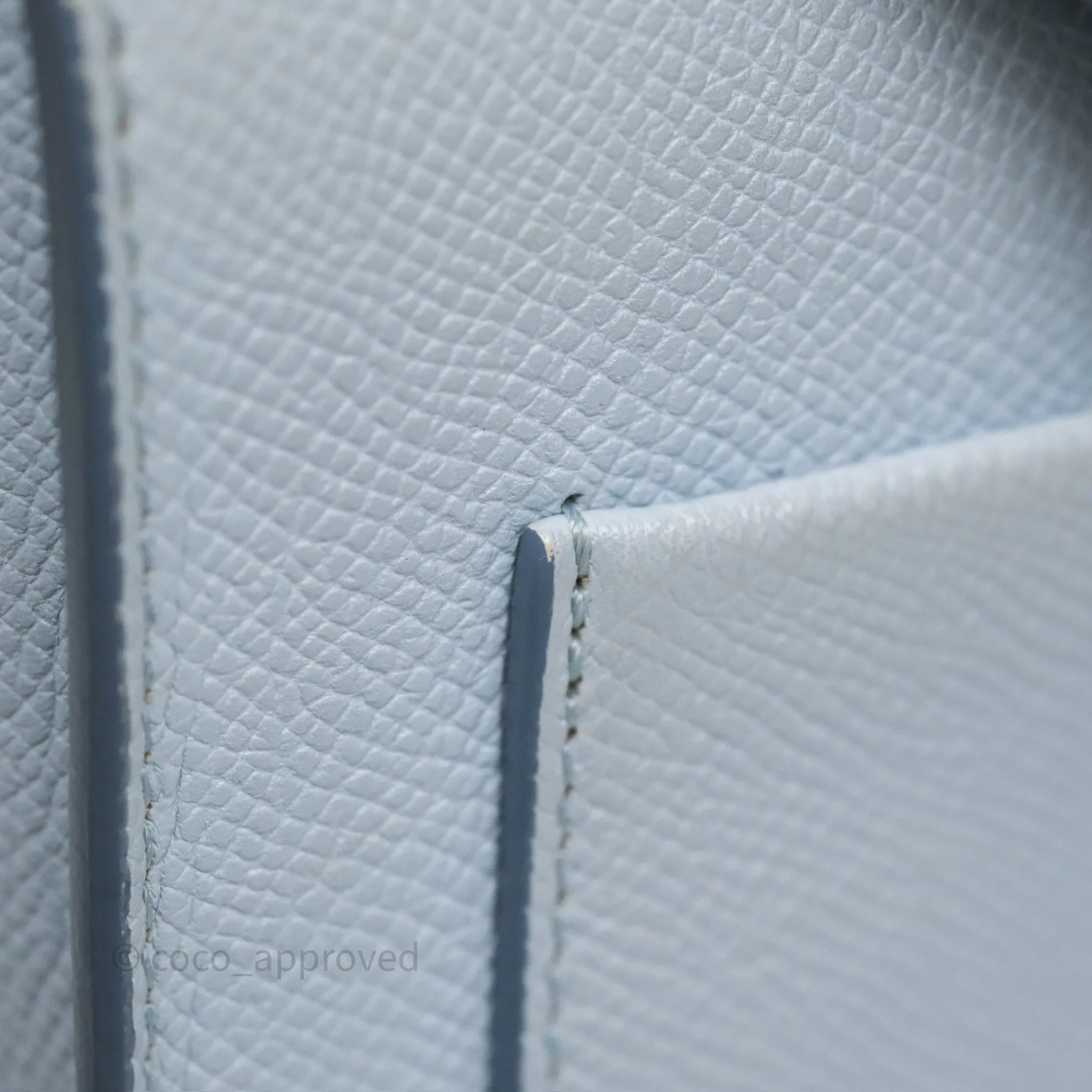 Celine Small Trotteur Bag Light Blue Grained Calfskin
