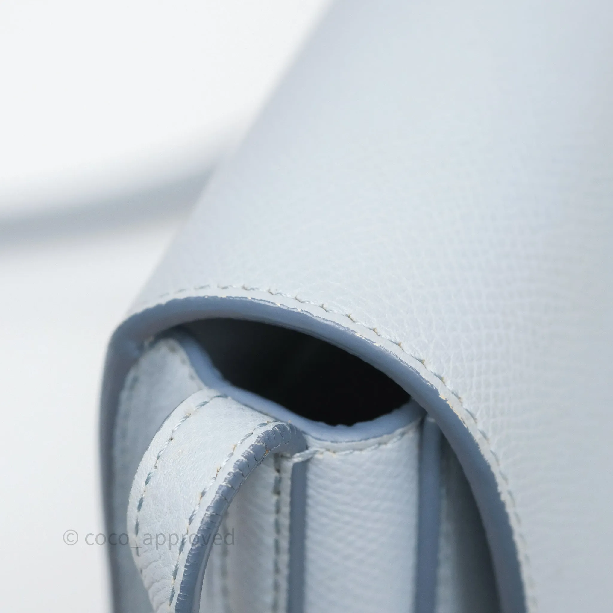 Celine Small Trotteur Bag Light Blue Grained Calfskin