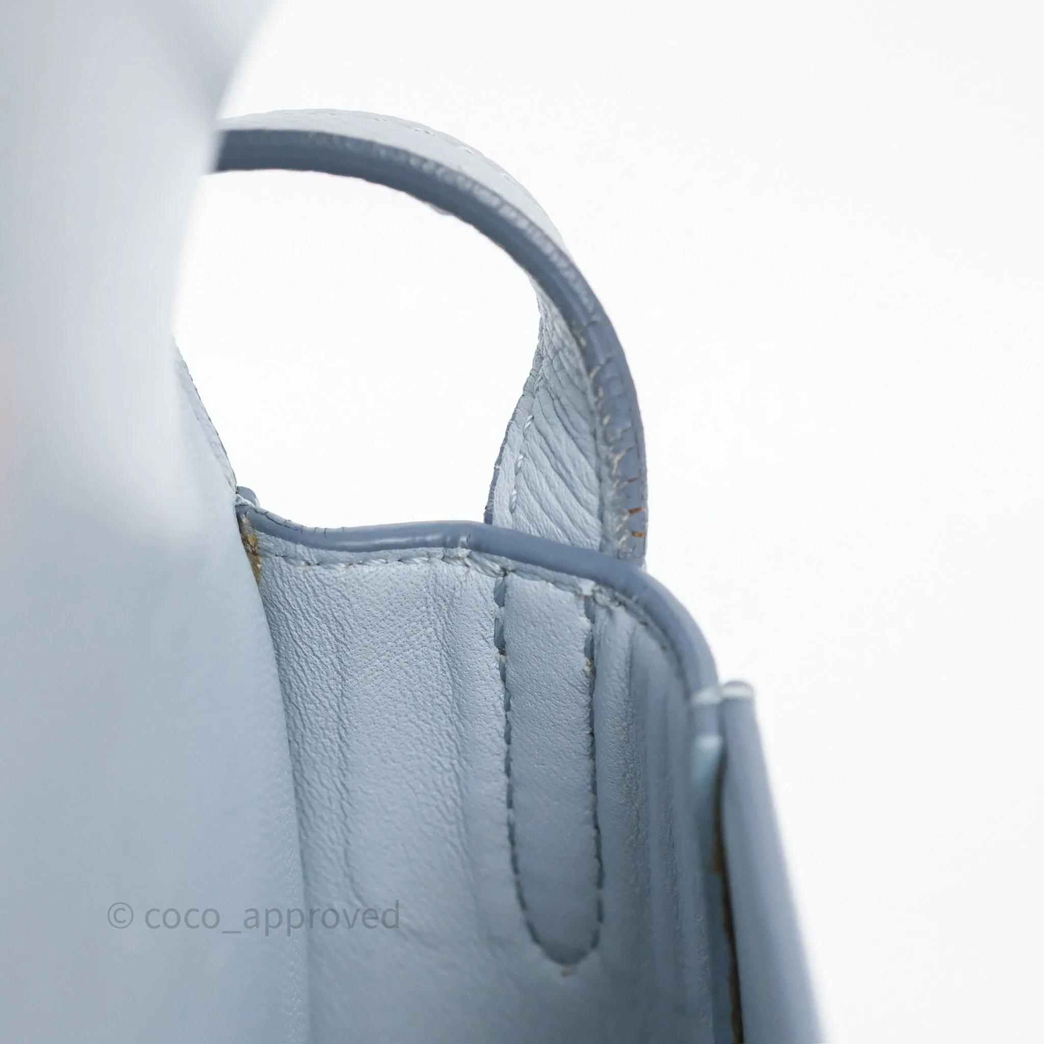 Celine Small Trotteur Bag Light Blue Grained Calfskin