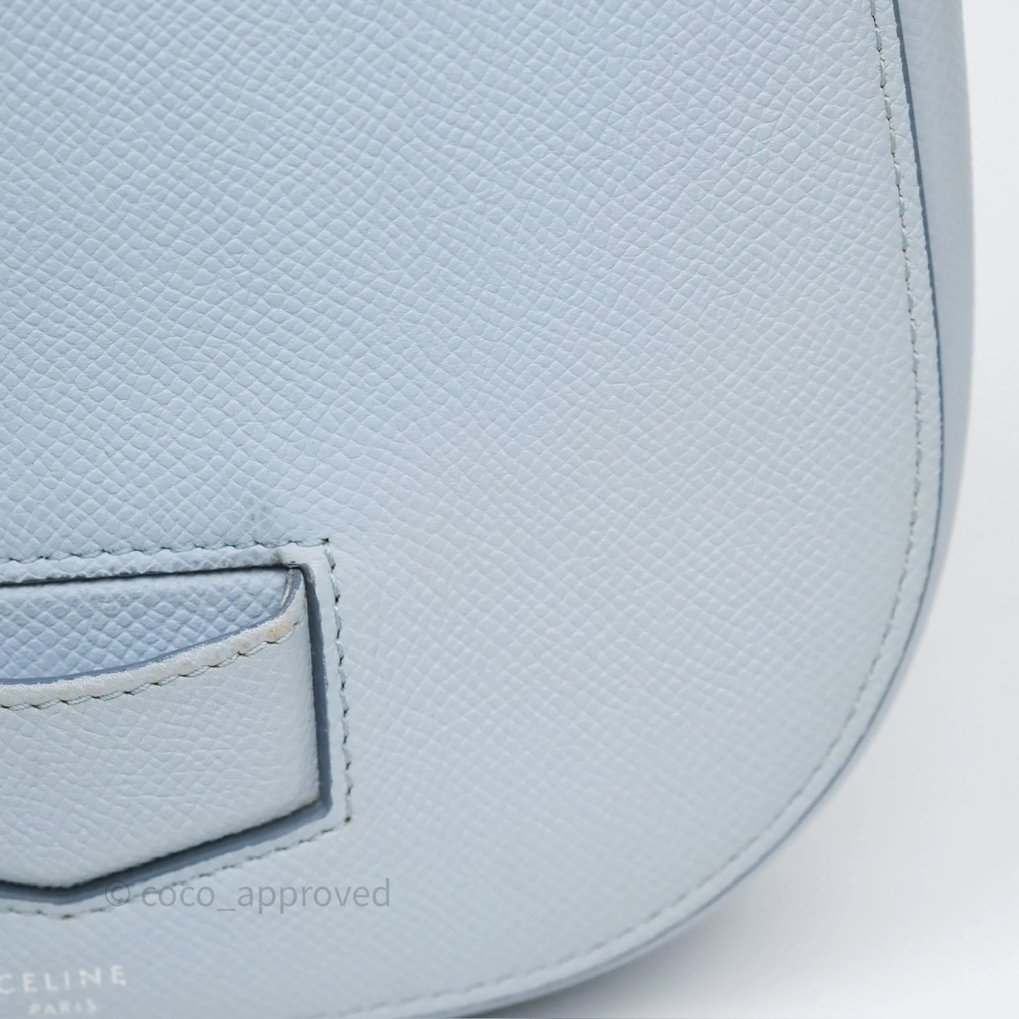 Celine Small Trotteur Bag Light Blue Grained Calfskin
