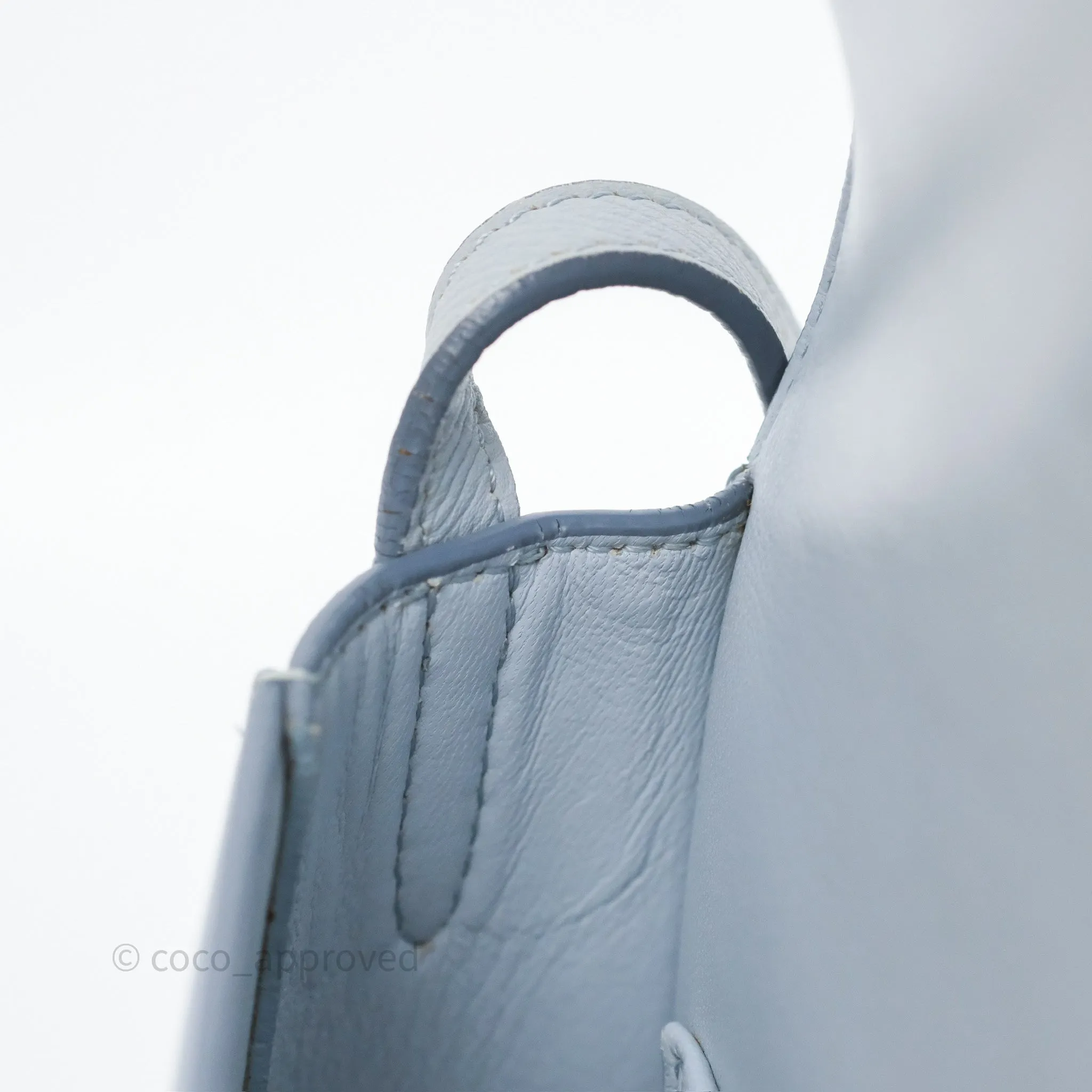 Celine Small Trotteur Bag Light Blue Grained Calfskin