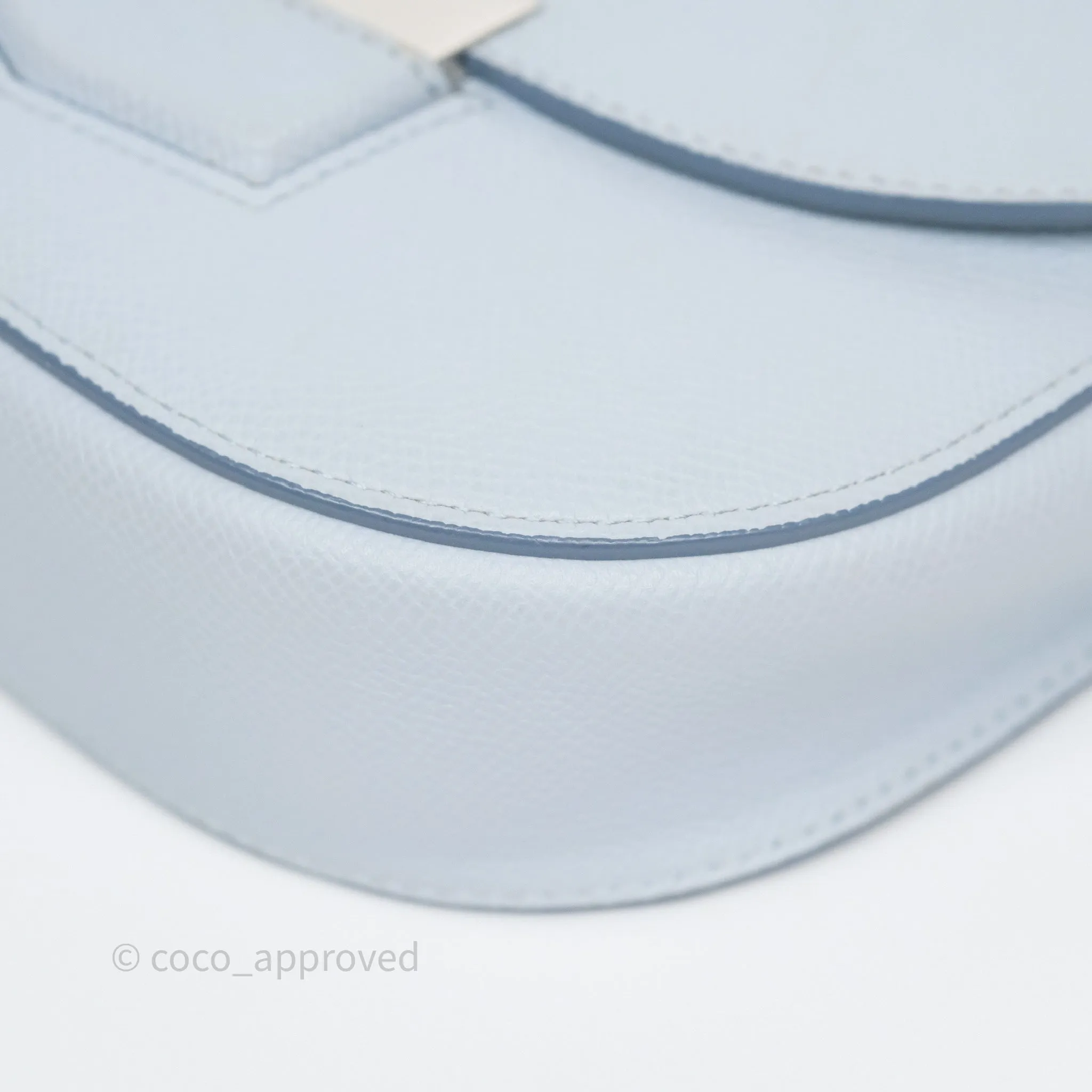 Celine Small Trotteur Bag Light Blue Grained Calfskin