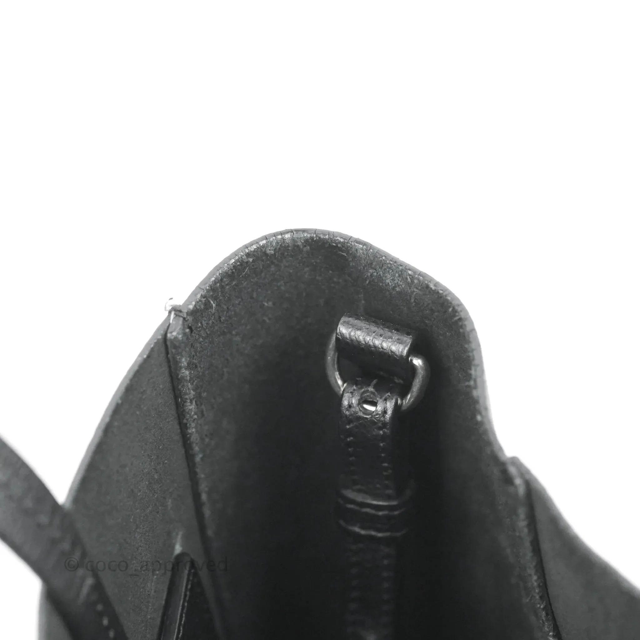 Celine Small Vertical Cabas Tote Black Grained Calfskin Silver Hardware