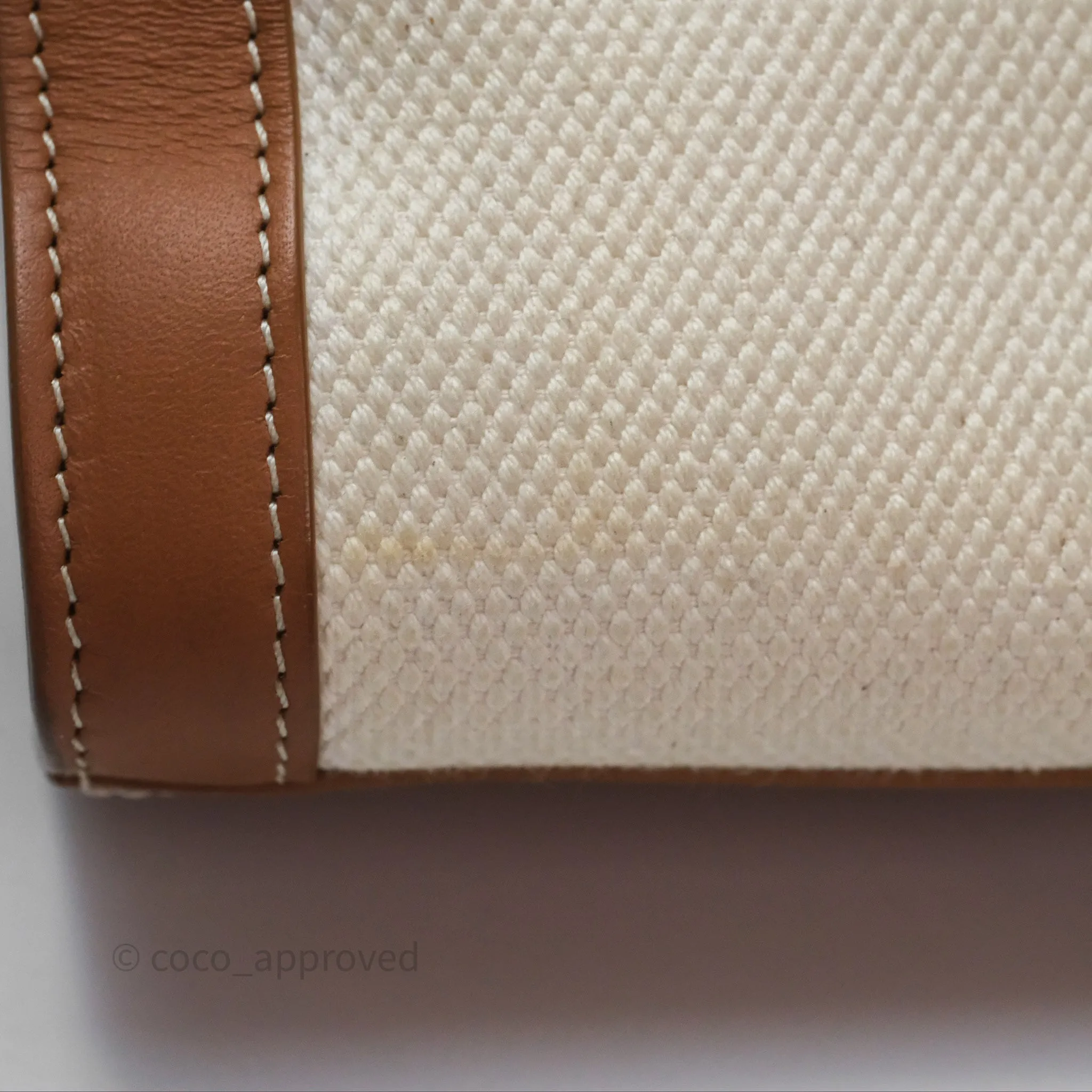 Celine Small Vertical Cabas Tote With Celine Print Natural/ Tan