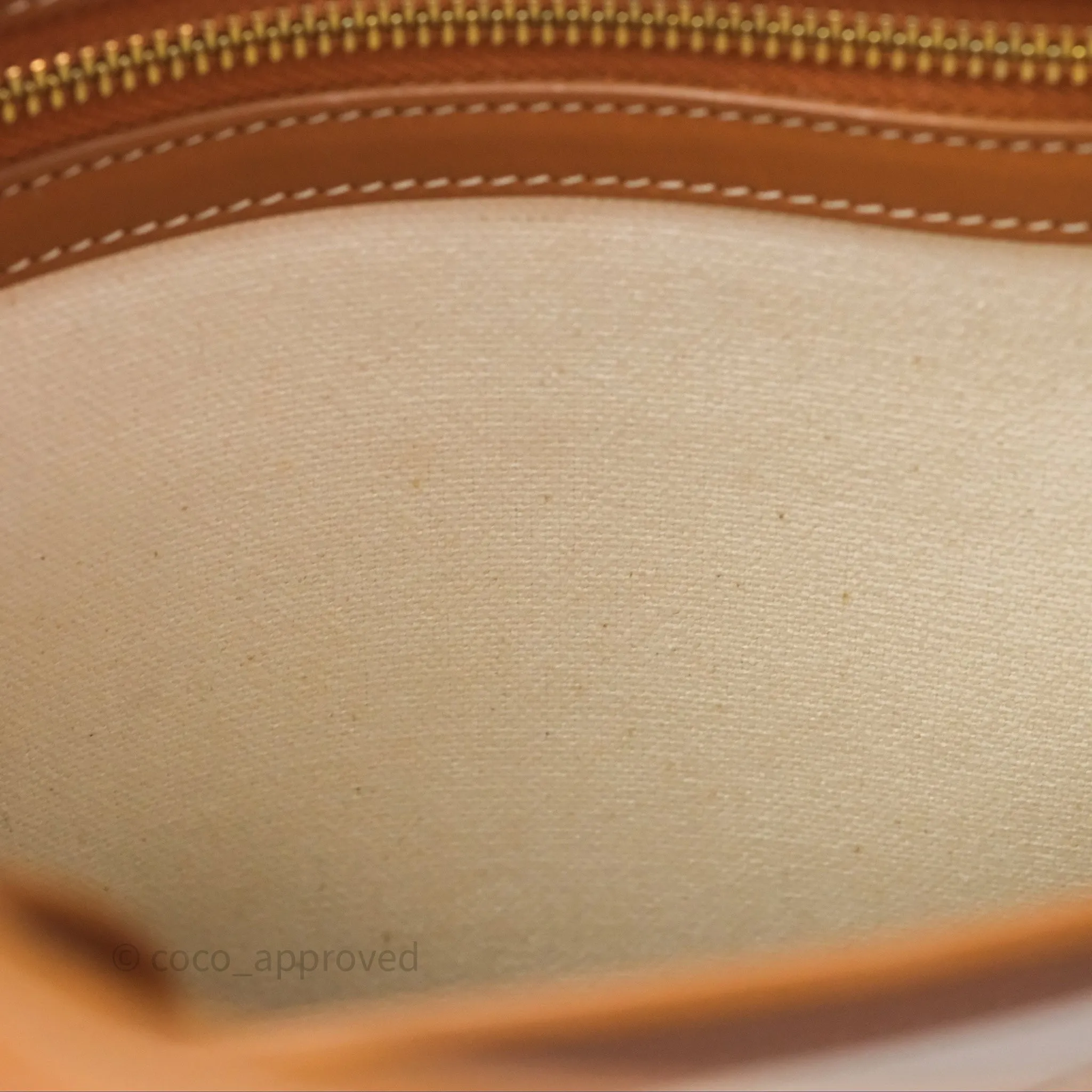 Celine Small Vertical Cabas Tote With Celine Print Natural/ Tan