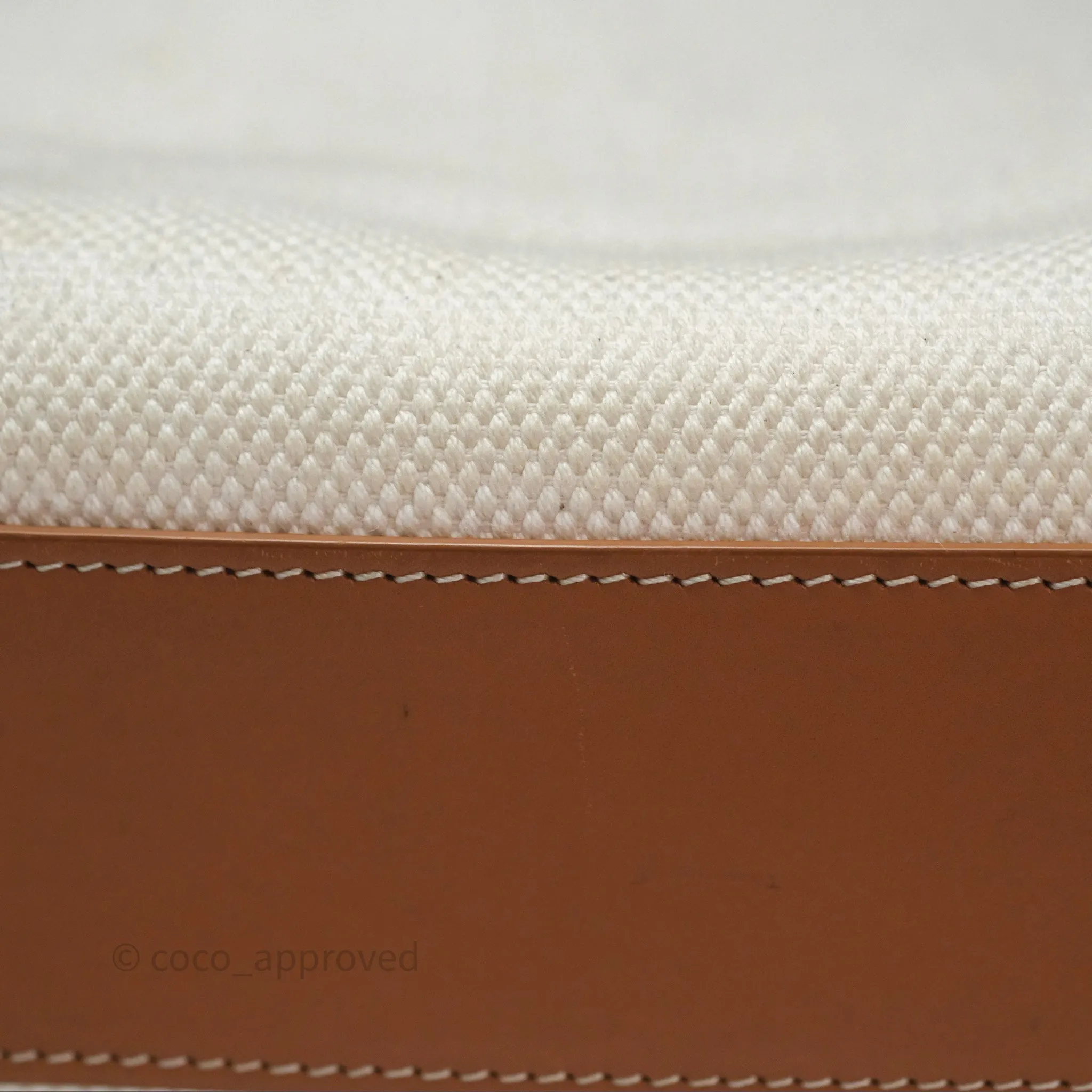 Celine Small Vertical Cabas Tote With Celine Print Natural/ Tan