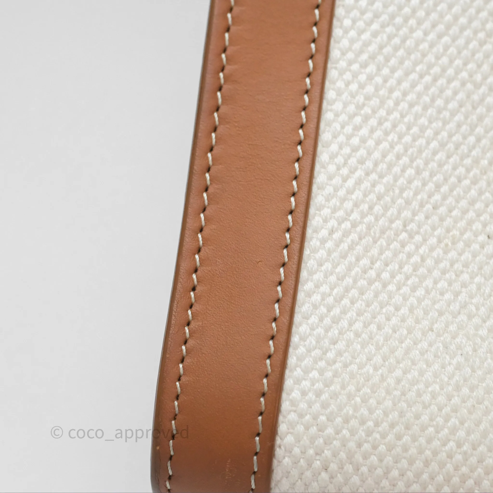 Celine Small Vertical Cabas Tote With Celine Print Natural/ Tan