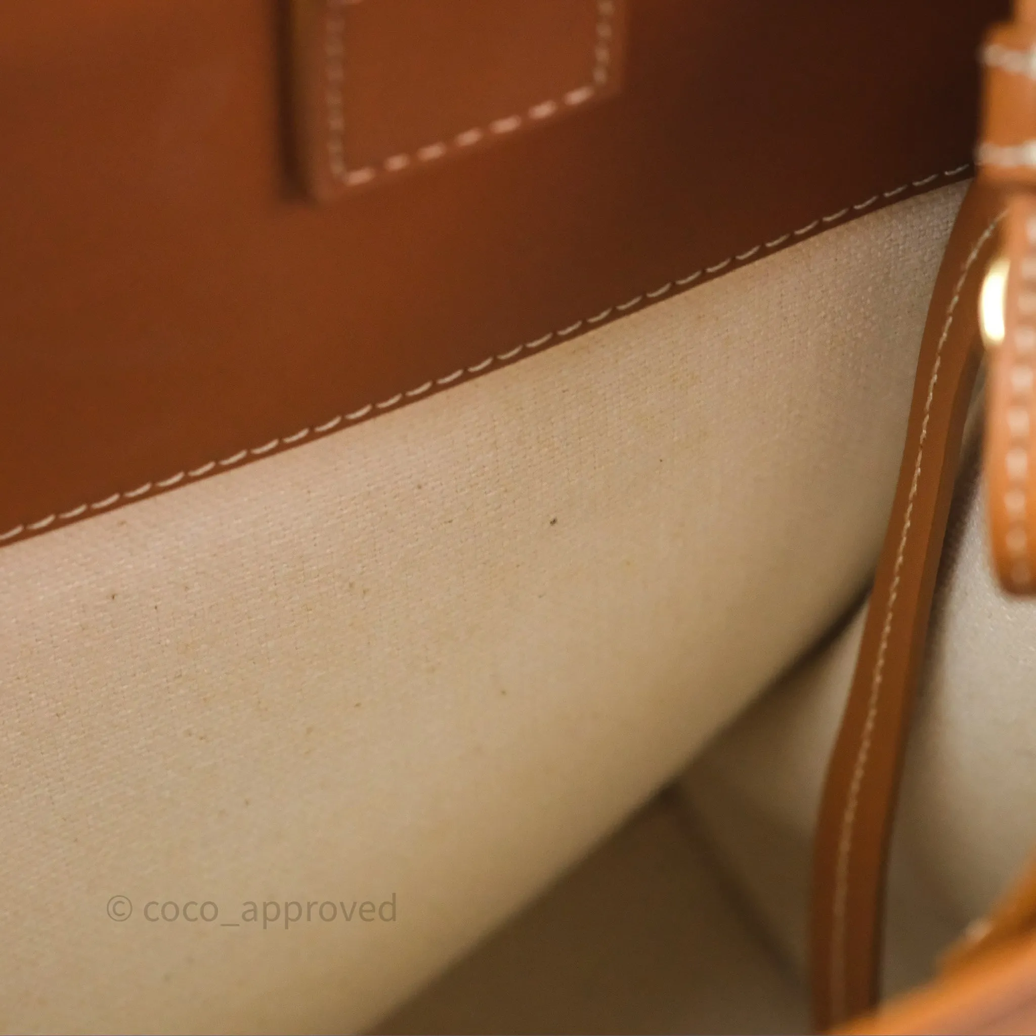 Celine Small Vertical Cabas Tote With Celine Print Natural/ Tan