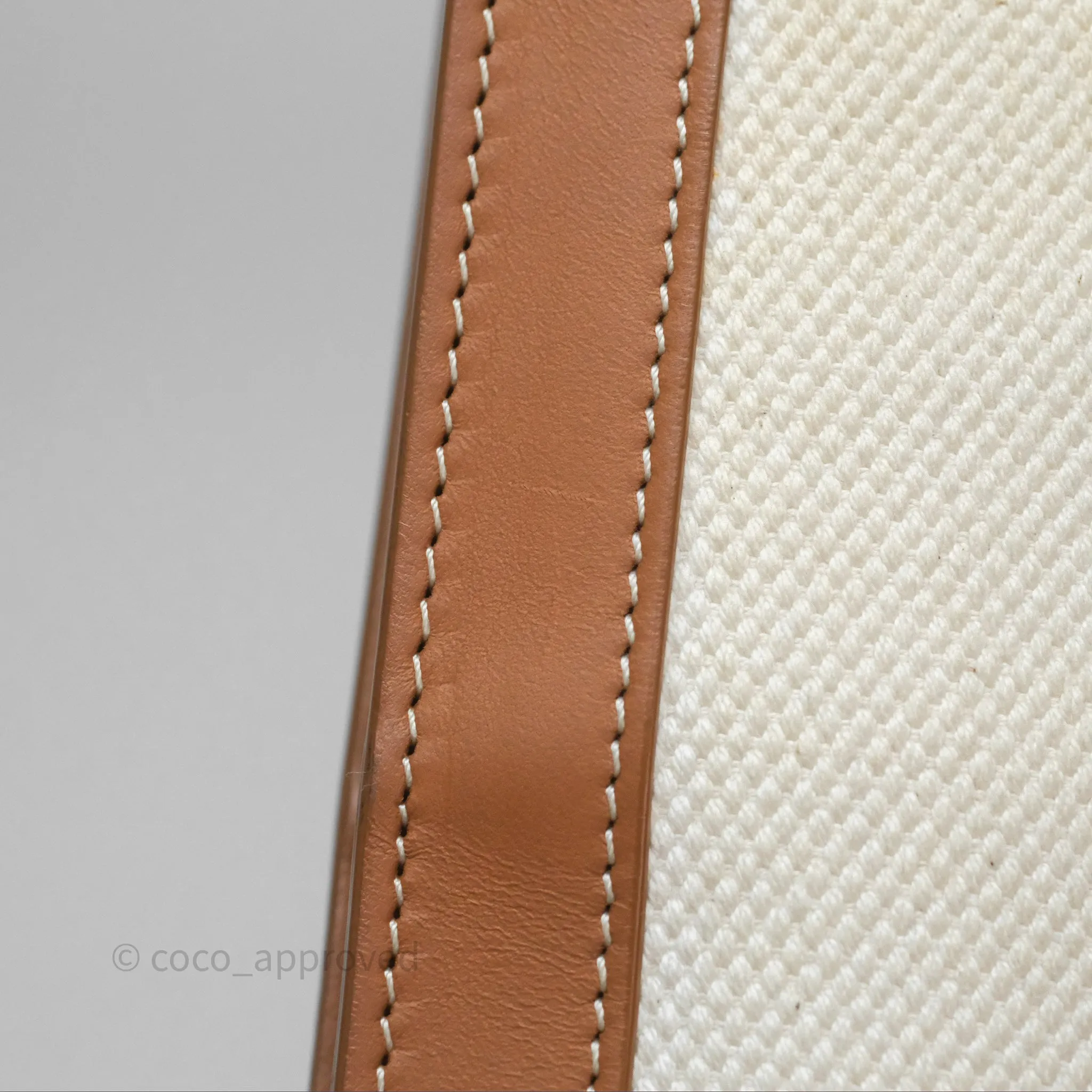 Celine Small Vertical Cabas Tote With Celine Print Natural/ Tan