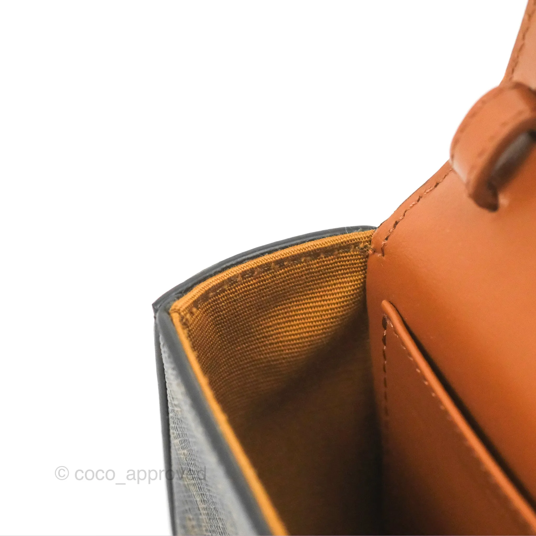 Celine Tan Canvas Calfskin Mini Triomphe