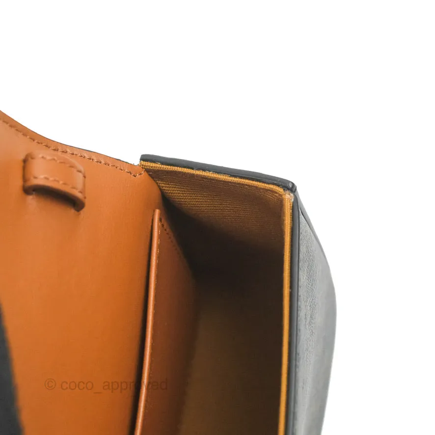 Celine Tan Canvas Calfskin Mini Triomphe