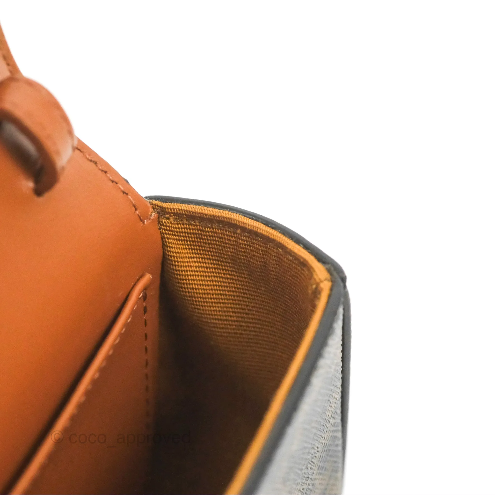 Celine Tan Canvas Calfskin Mini Triomphe