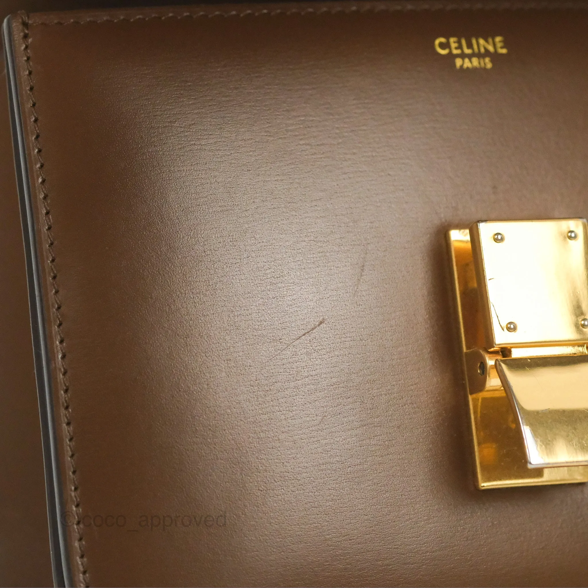 Celine Teen Classic Box Flap Caramel Box Calfskin