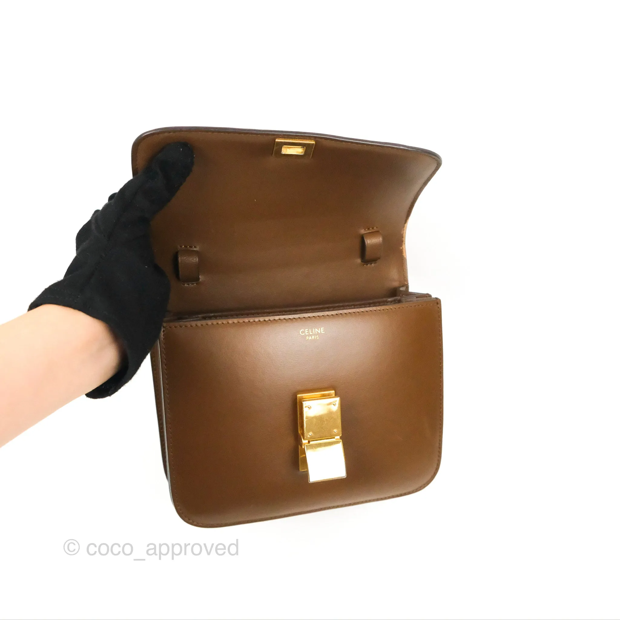 Celine Teen Classic Box Flap Caramel Box Calfskin