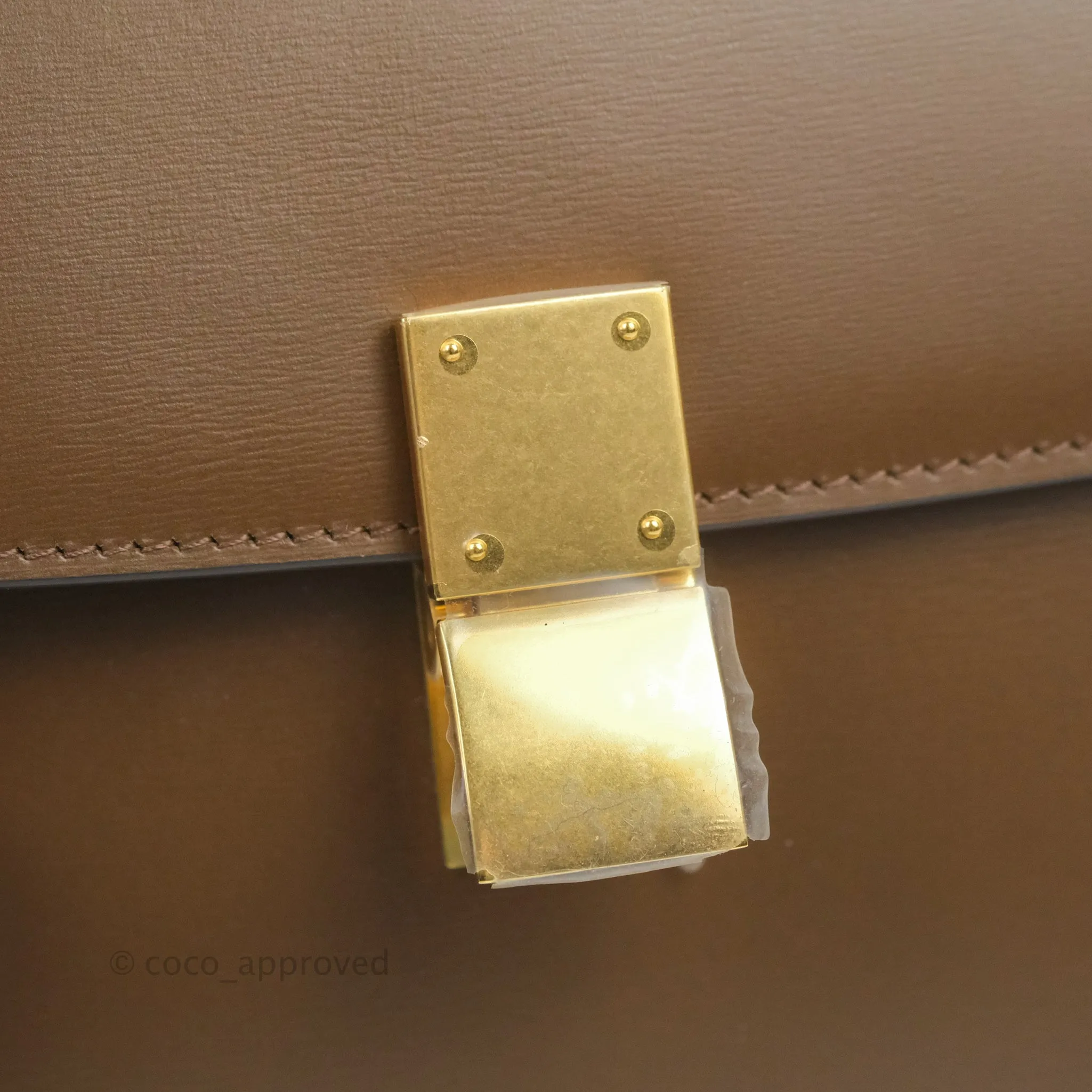 Celine Teen Classic Box Flap Caramel Calfskin