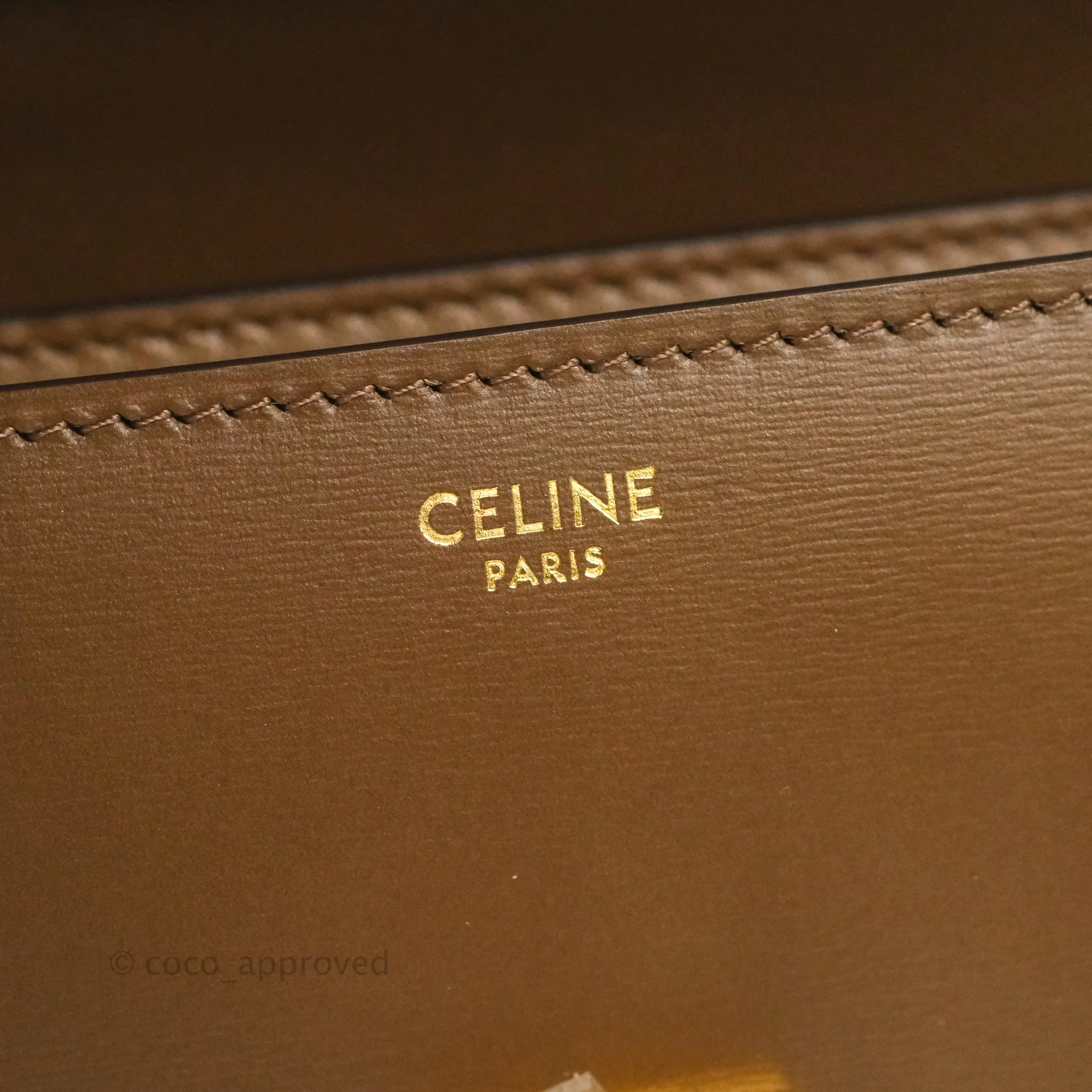 Celine Teen Classic Box Flap Caramel Calfskin