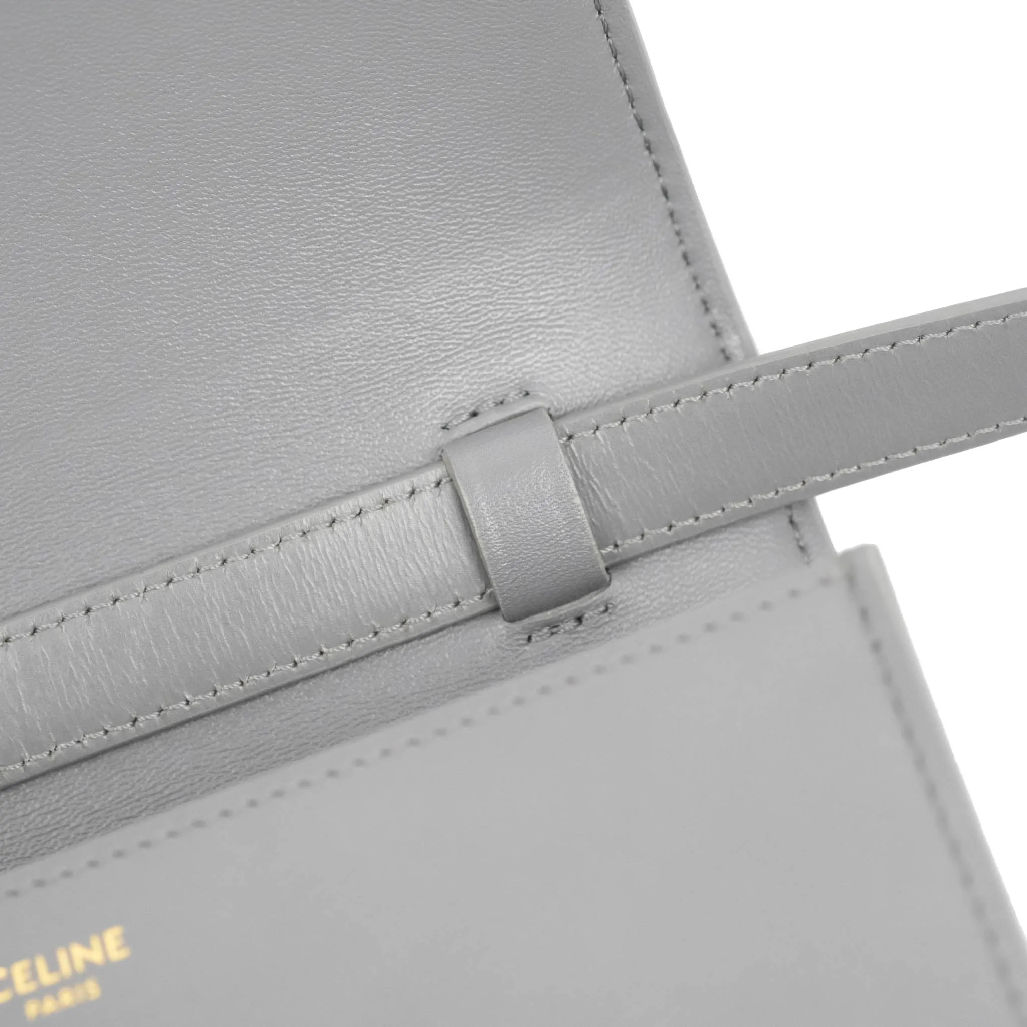 Celine Teen Classic Box Flap Light Grey Calfskin