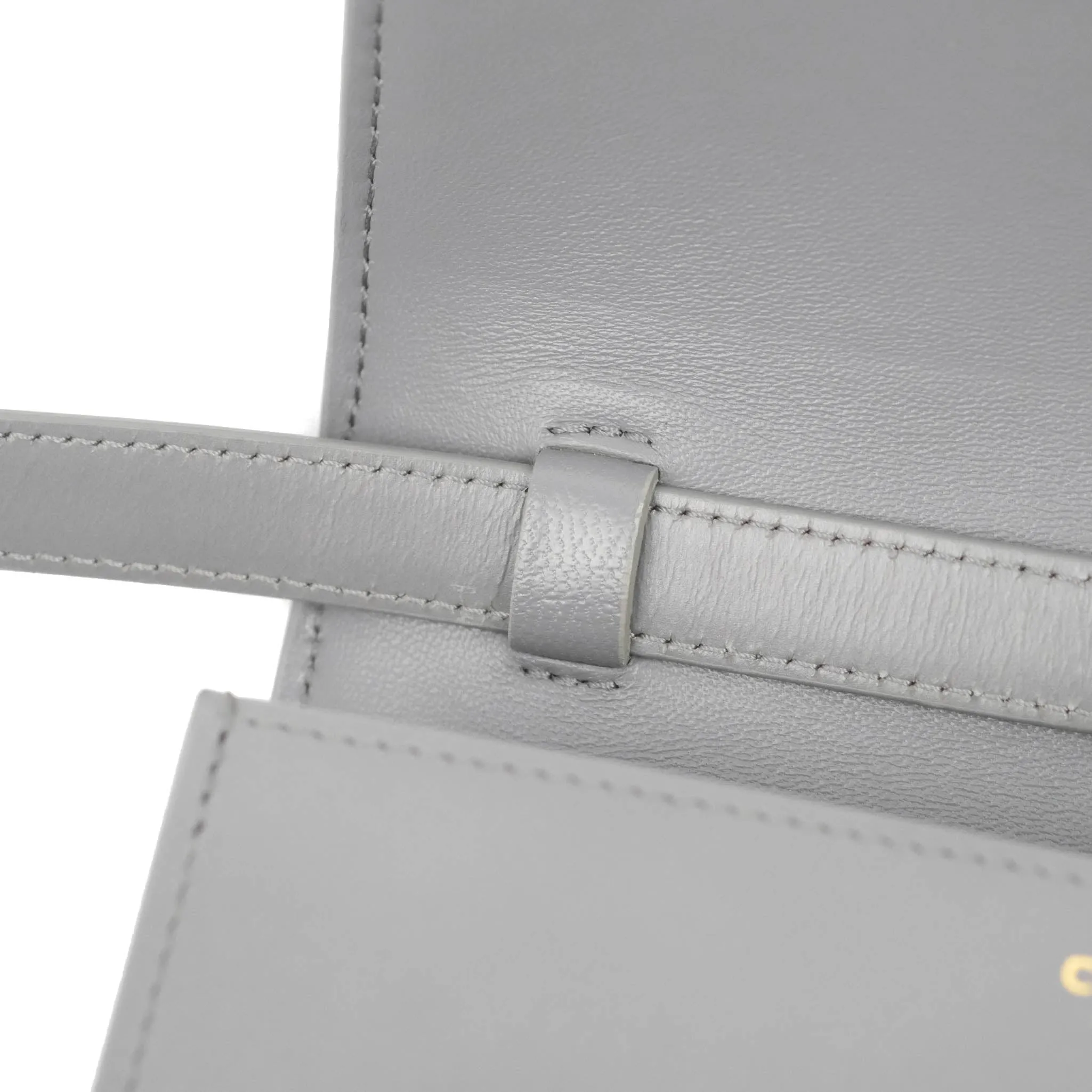 Celine Teen Classic Box Flap Light Grey Calfskin