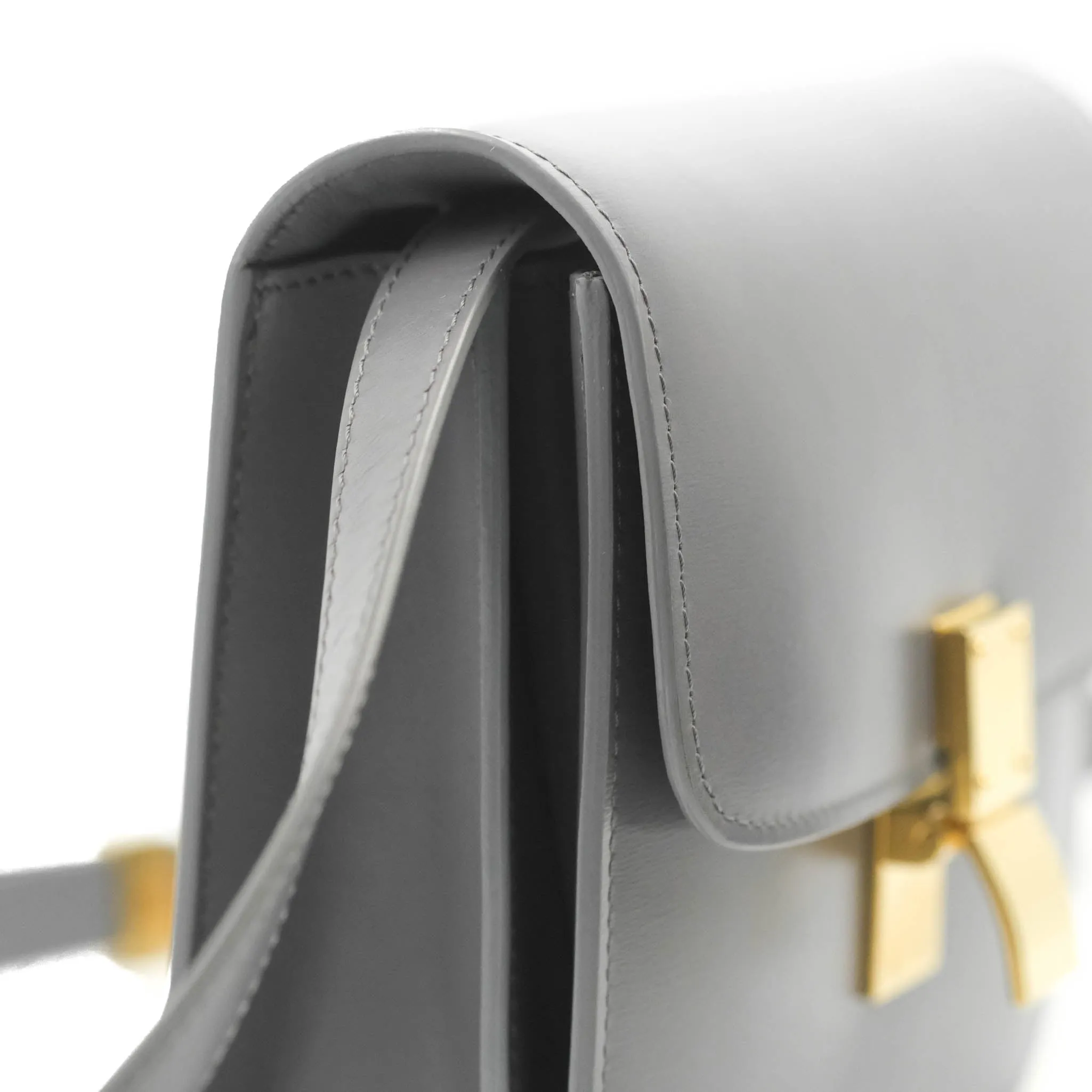 Celine Teen Classic Box Flap Light Grey Calfskin