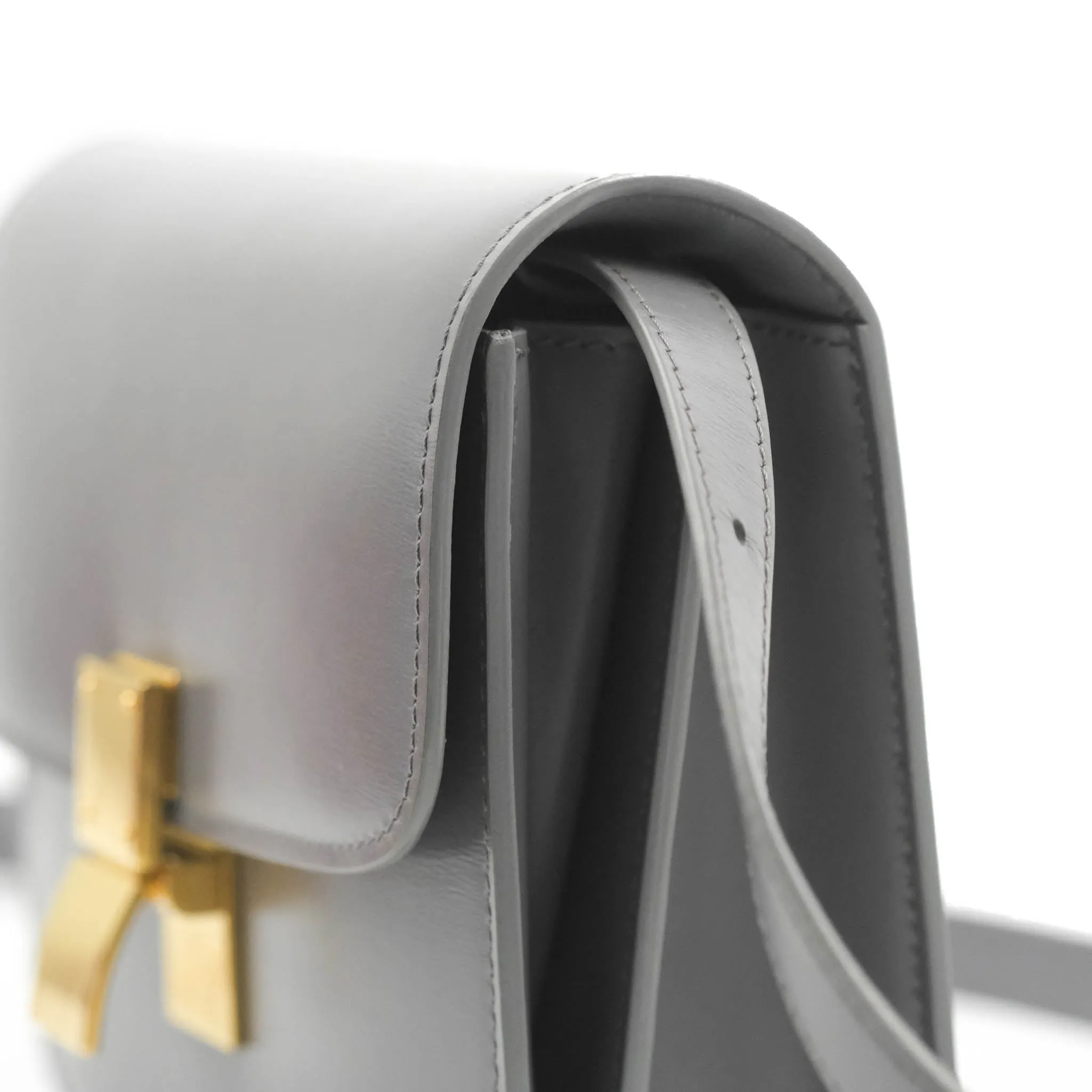 Celine Teen Classic Box Flap Light Grey Calfskin