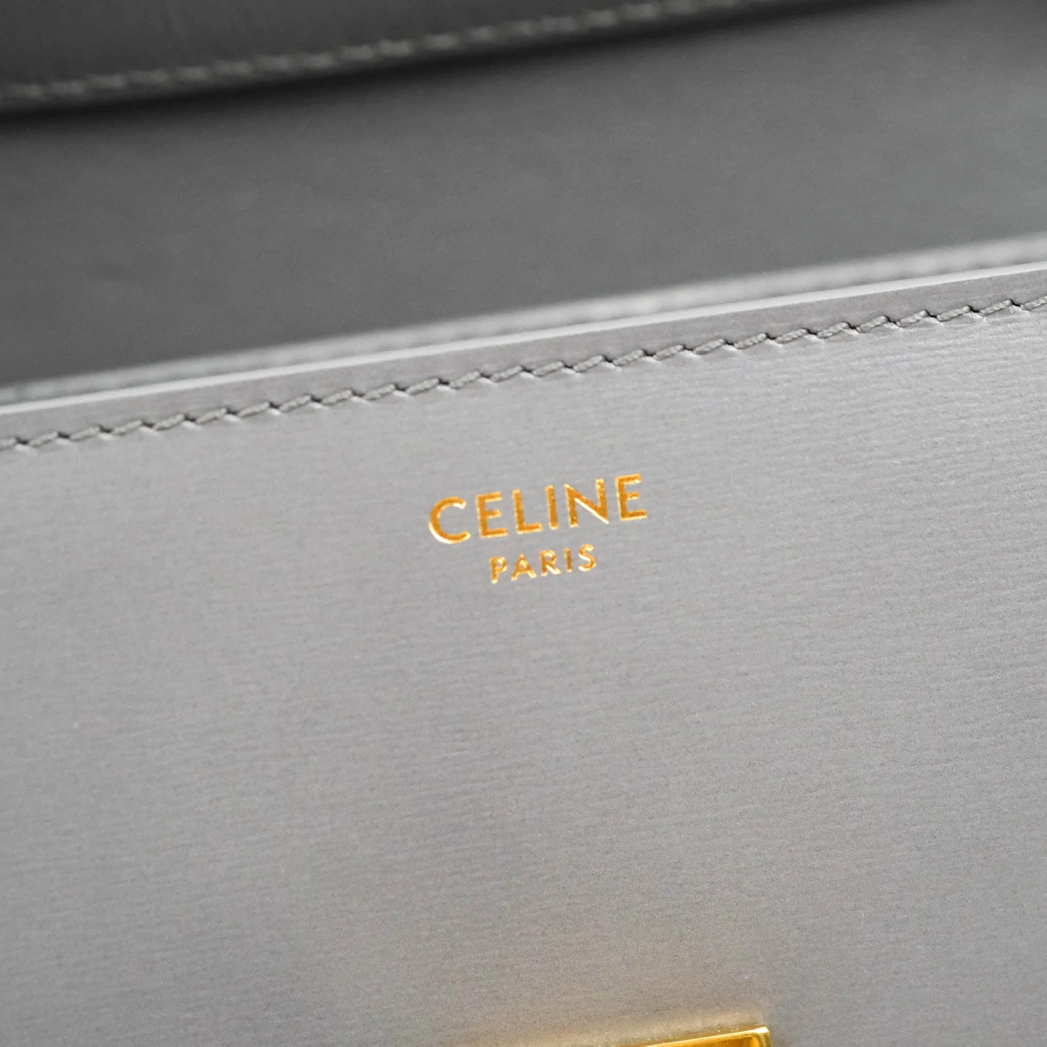 Celine Teen Classic Box Flap Light Grey Calfskin