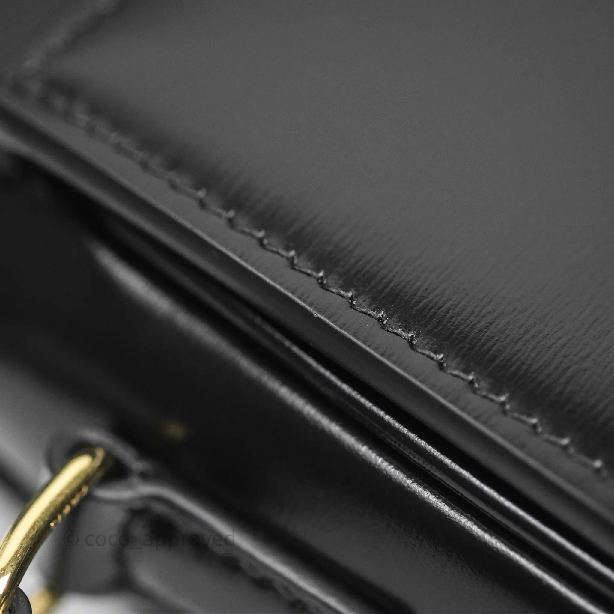 Celine Teen Triomphe Bag Shiny Calfskin Black