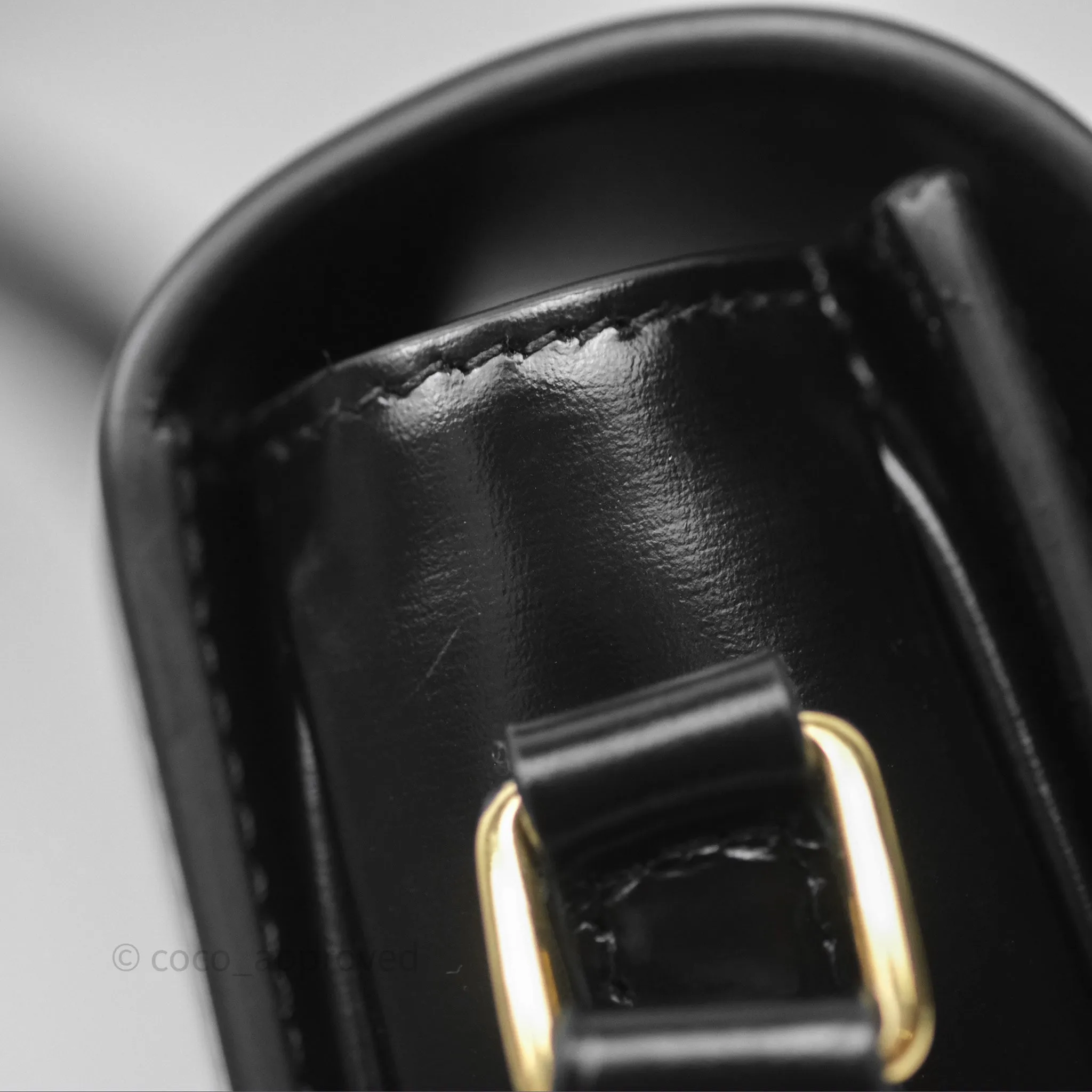 Celine Teen Triomphe Bag Shiny Calfskin Black