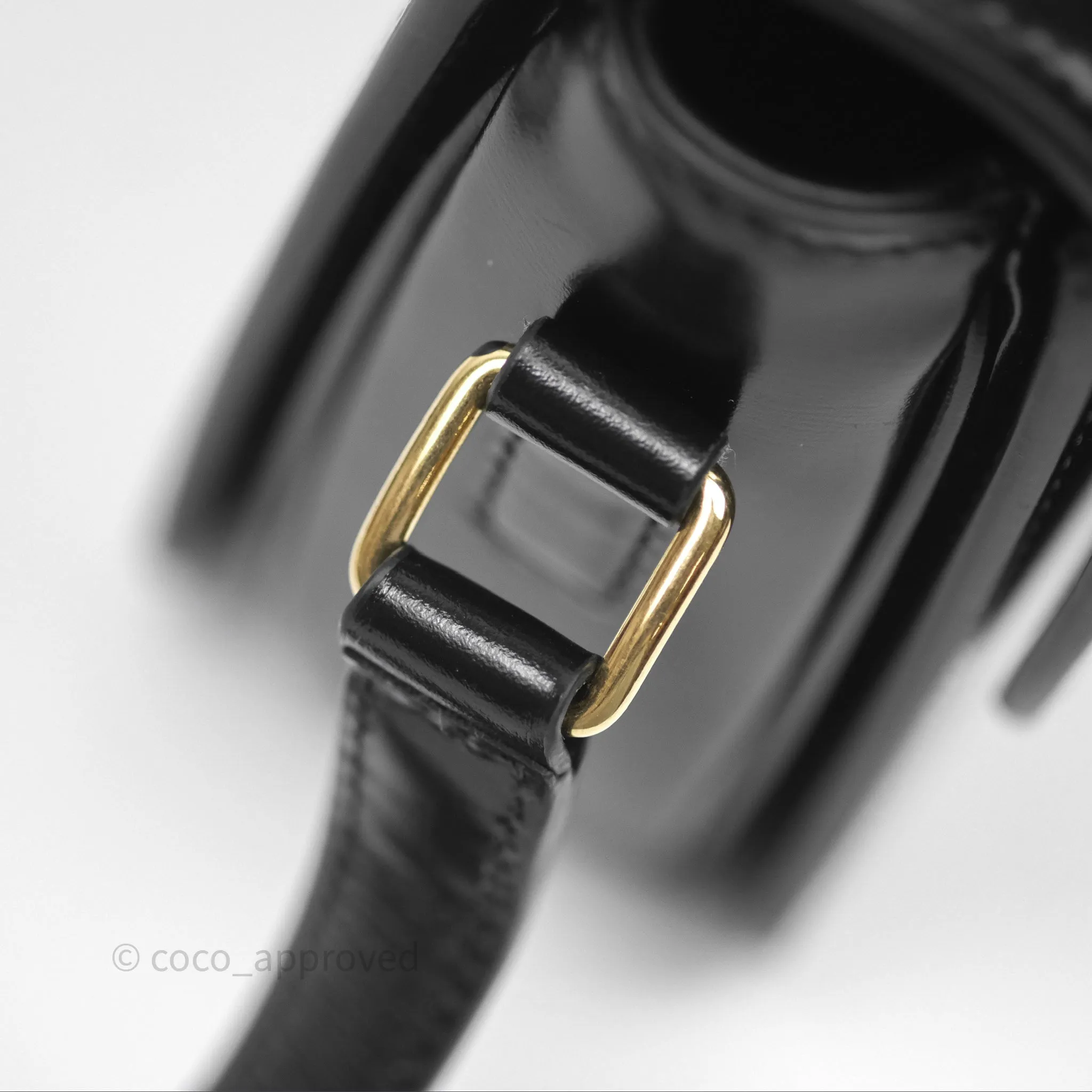 Celine Teen Triomphe Bag Shiny Calfskin Black