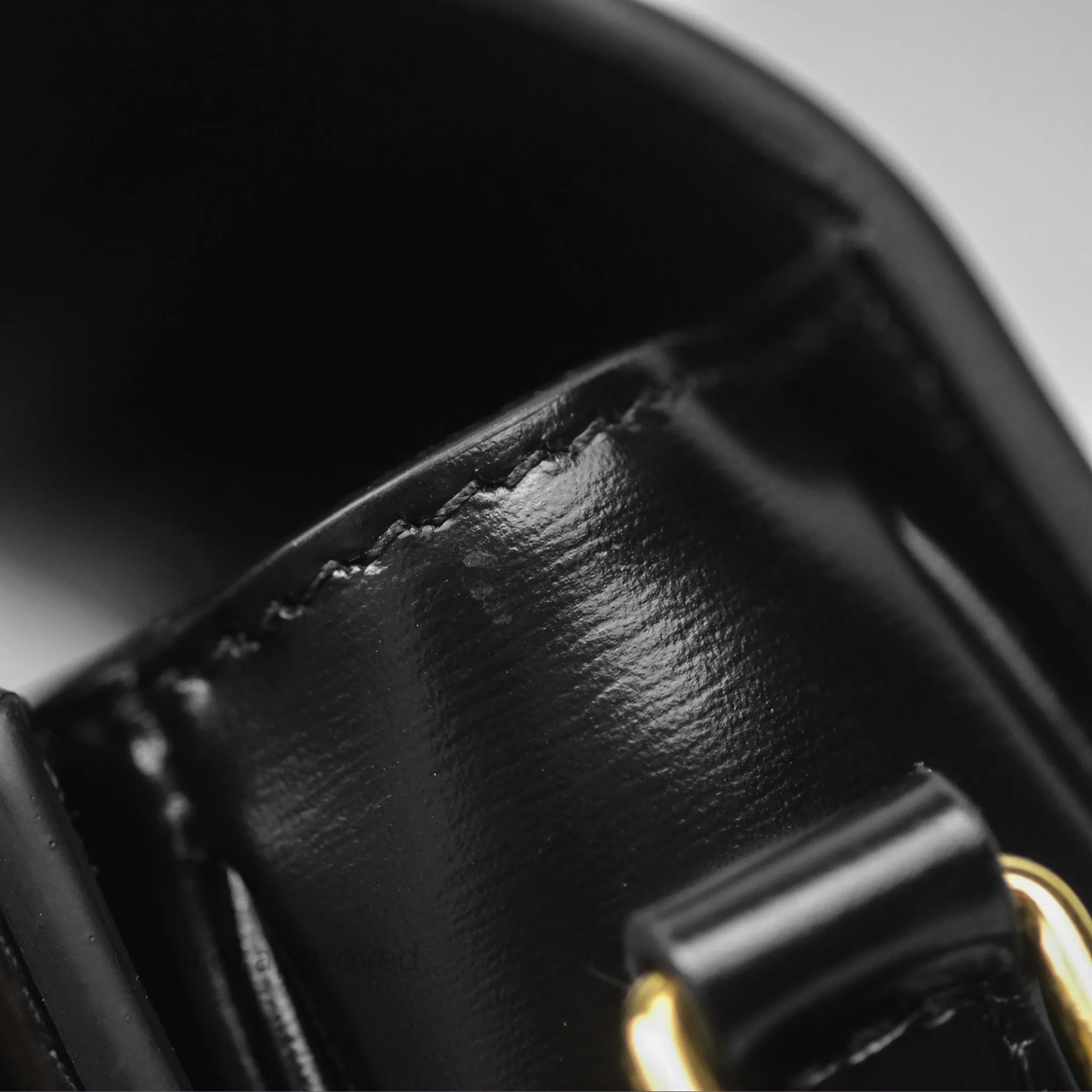 Celine Teen Triomphe Bag Shiny Calfskin Black